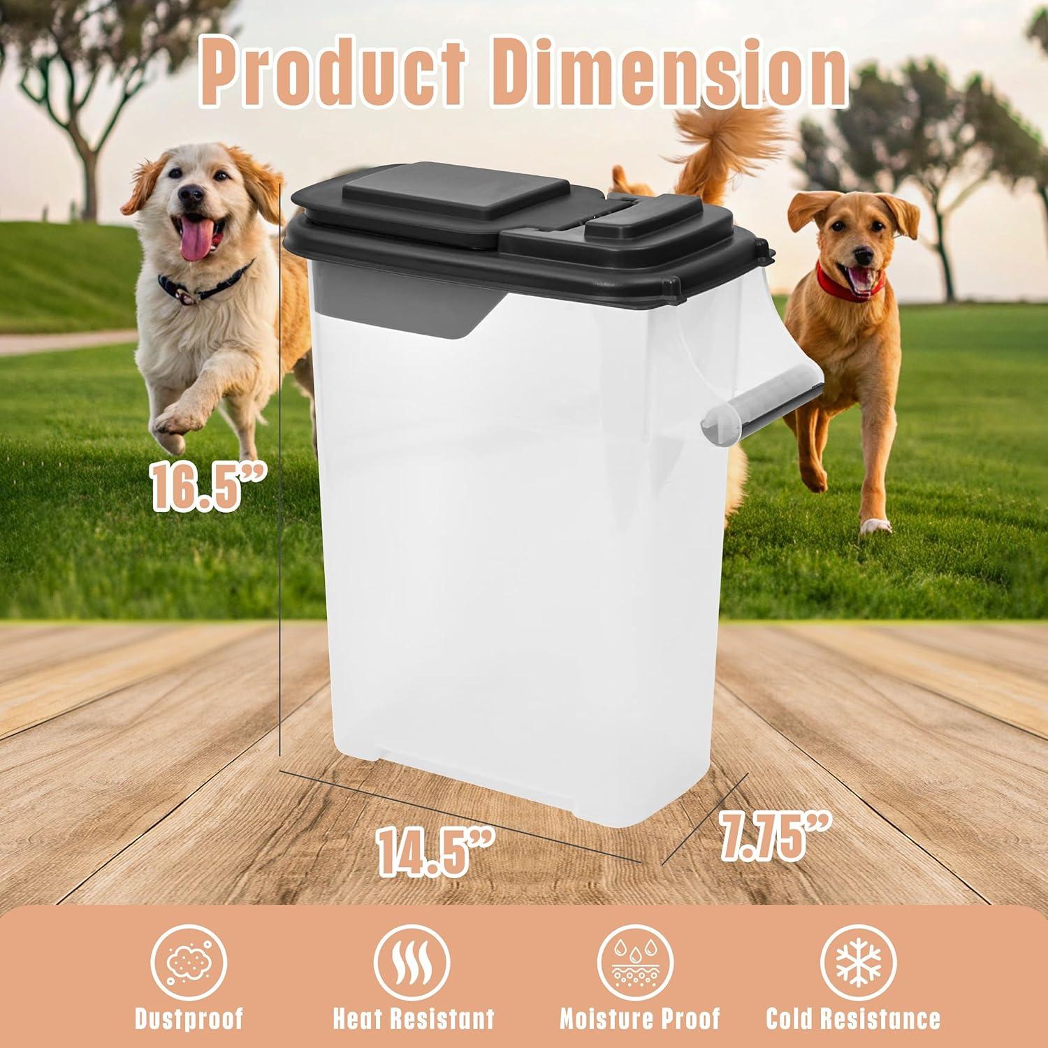 Contenedores de Almacenamiento de Comida para Mascotas Buddeez - 2 Paquete 15.14 L con Tapa EZ Flip