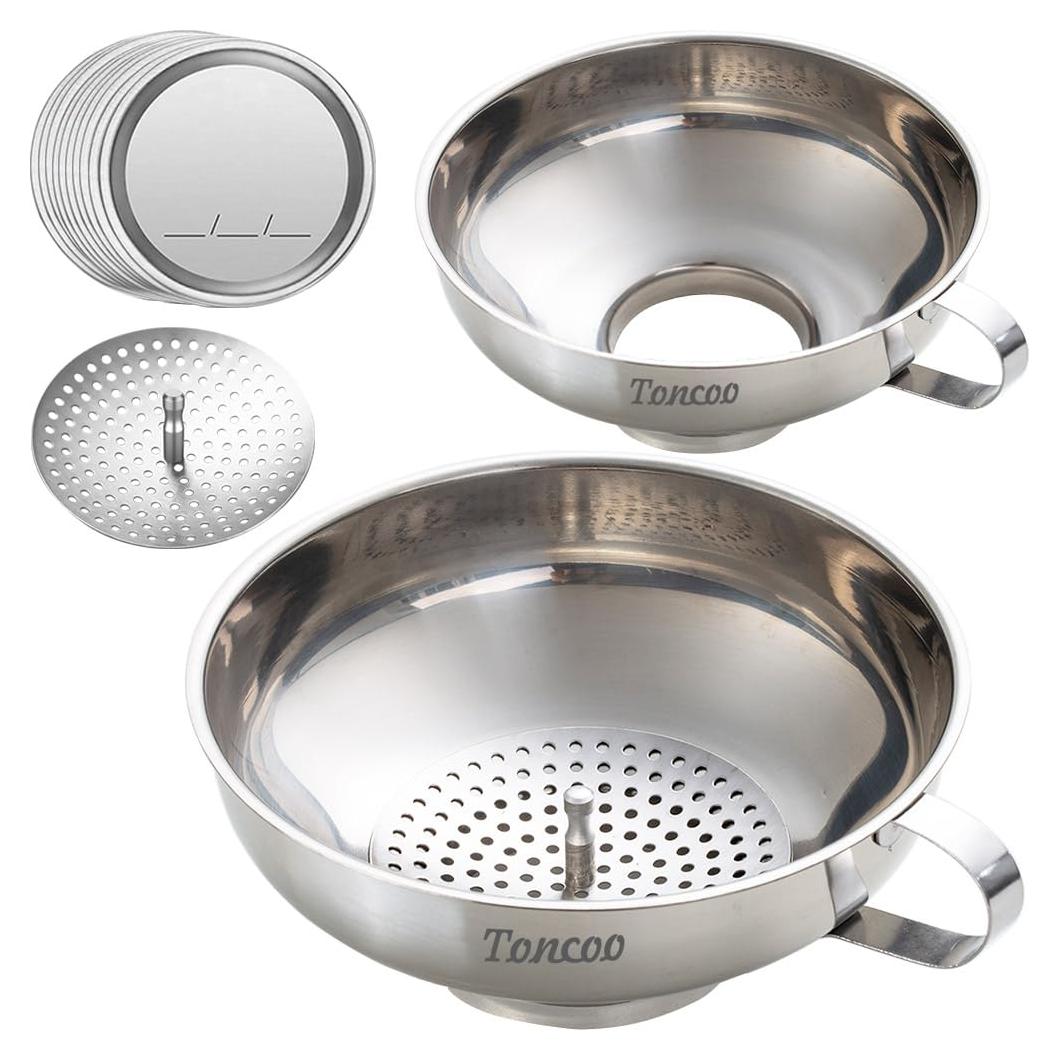 Juego de 13 Embudos de Acero Inoxidable para Conservas