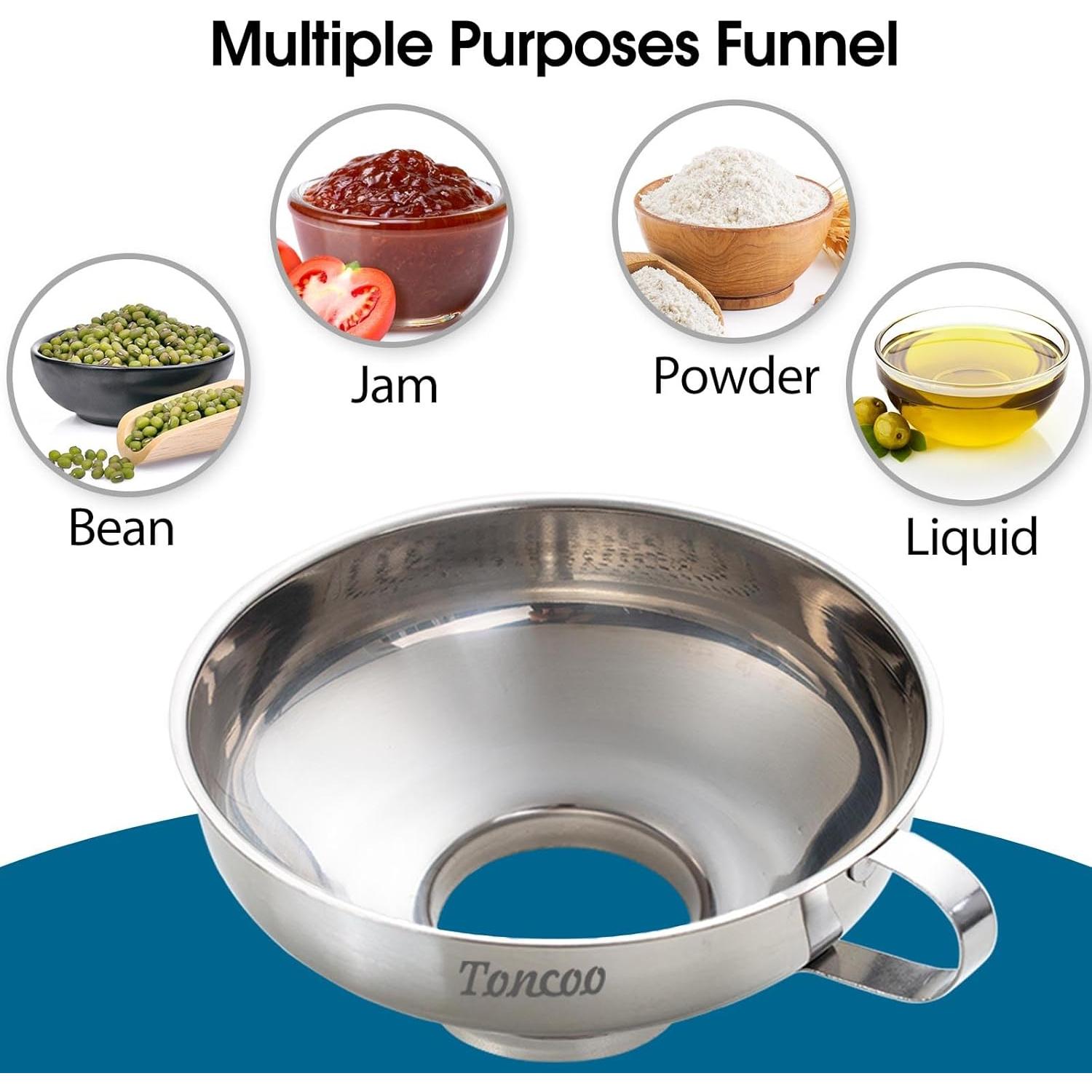 Juego de 13 Embudos de Acero Inoxidable para Conservas