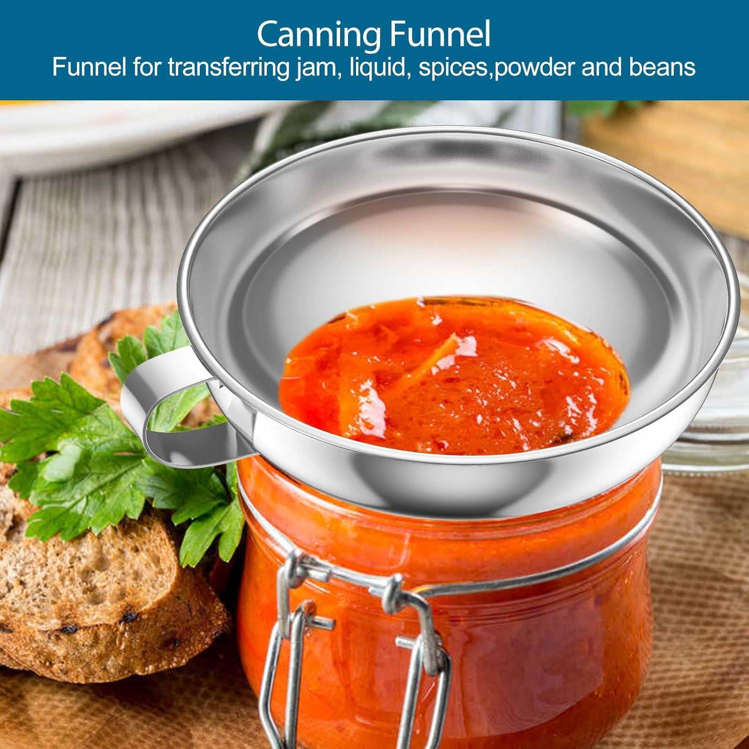 Juego de 13 Embudos de Acero Inoxidable para Conservas