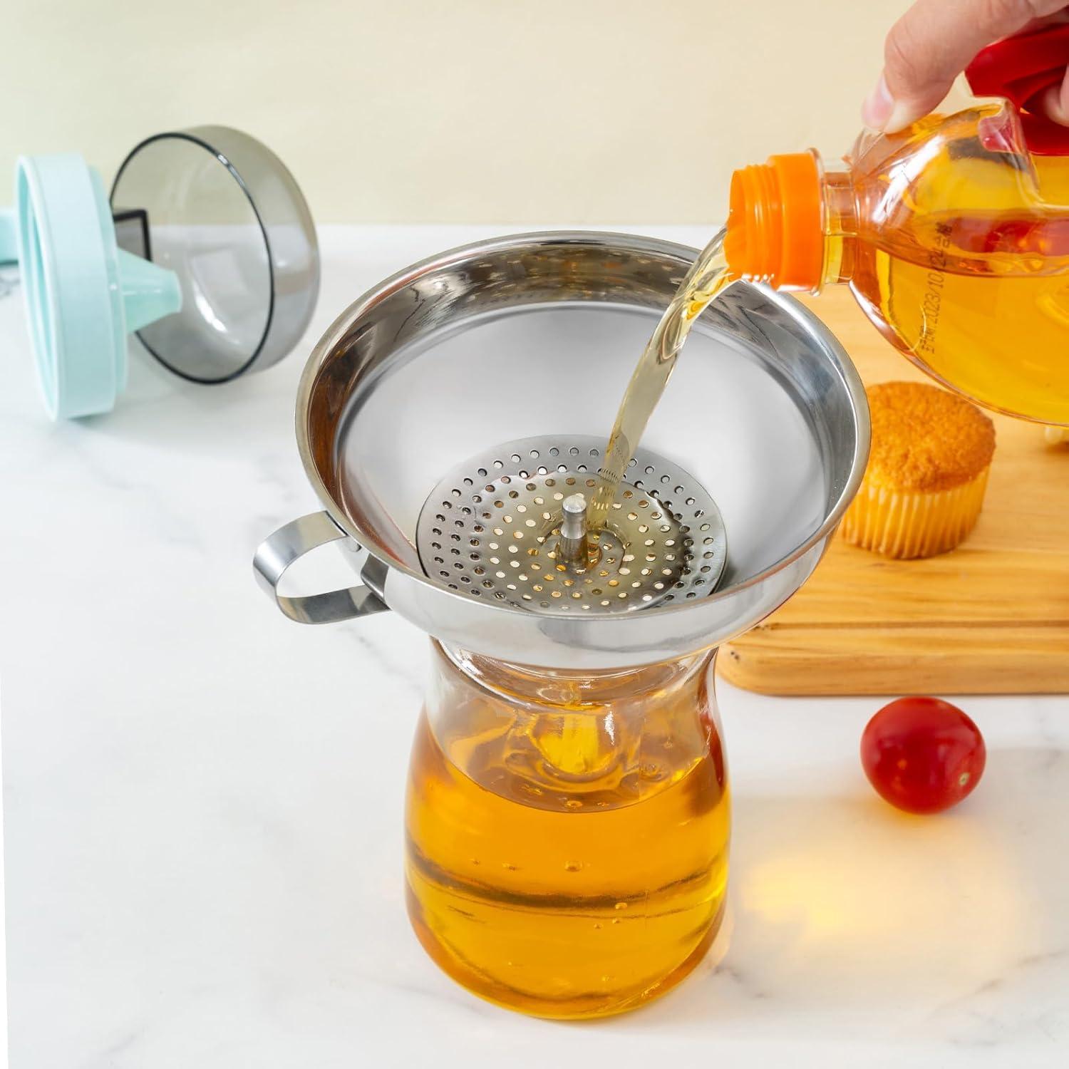 Juego de 13 Embudos de Acero Inoxidable para Conservas