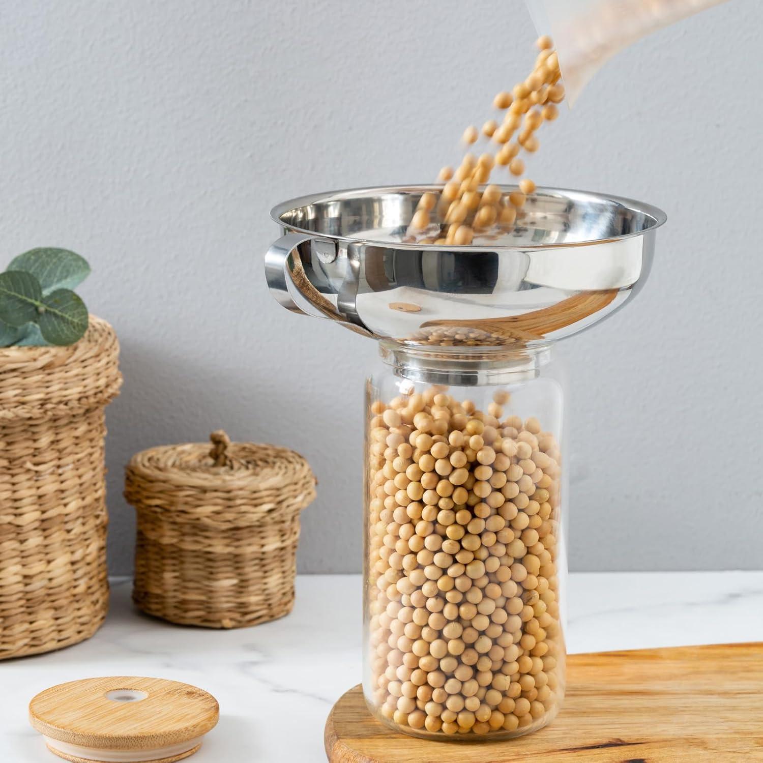 Juego de 13 Embudos de Acero Inoxidable para Conservas