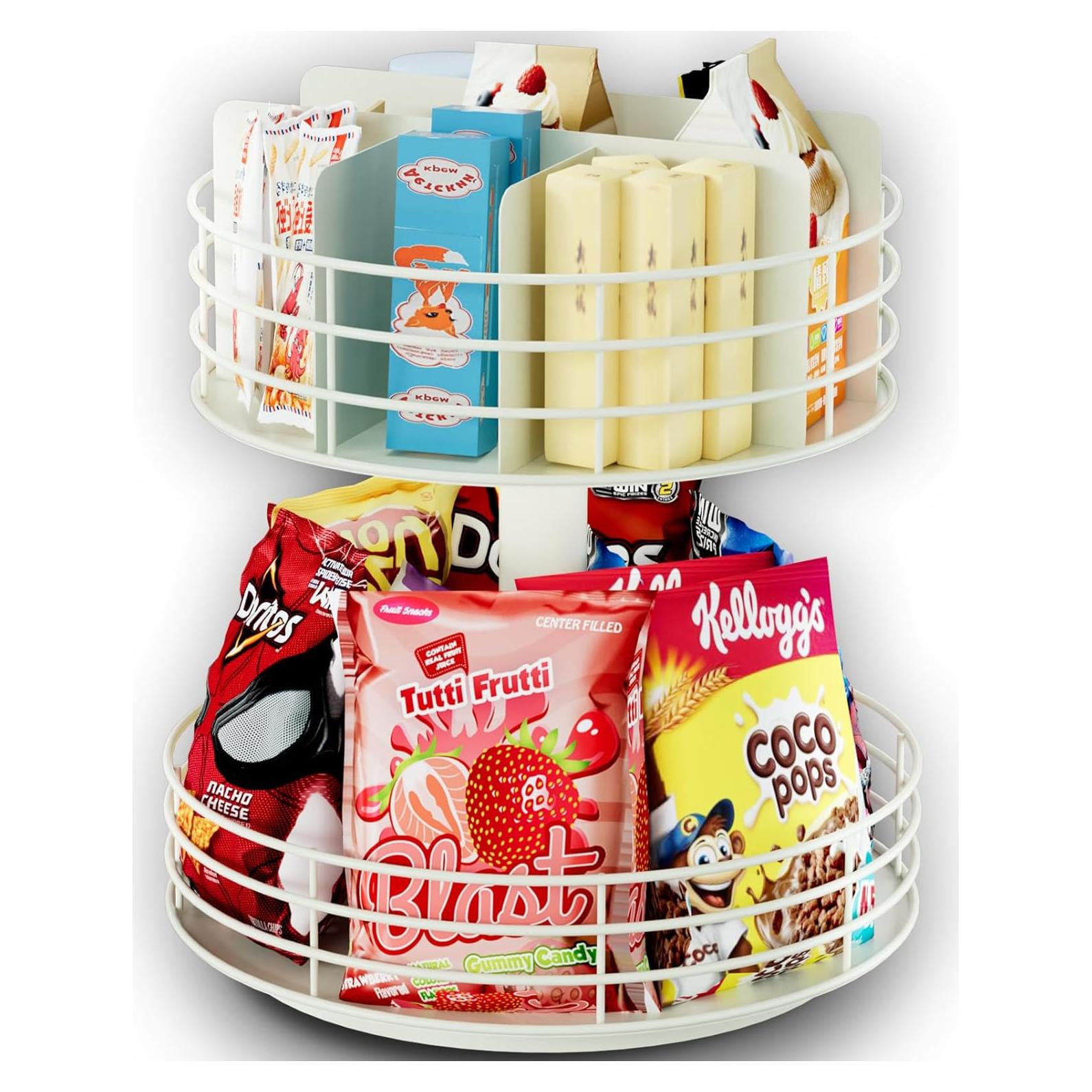 Organizador de Snacks NANAGIFTREE Lazy Susan 2 Niveles 30.8cm
