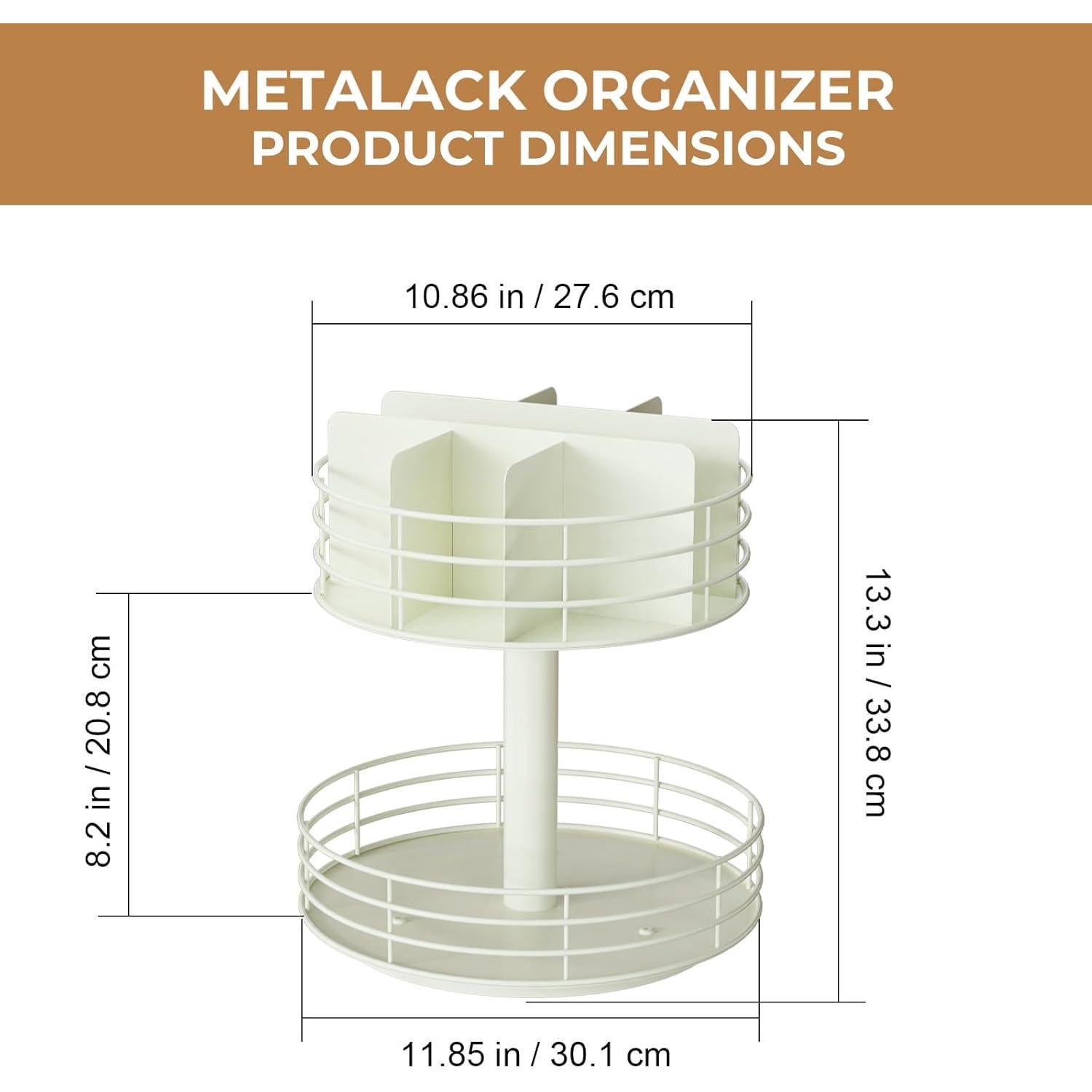 Organizador de Snacks NANAGIFTREE Lazy Susan 2 Niveles 30.8cm