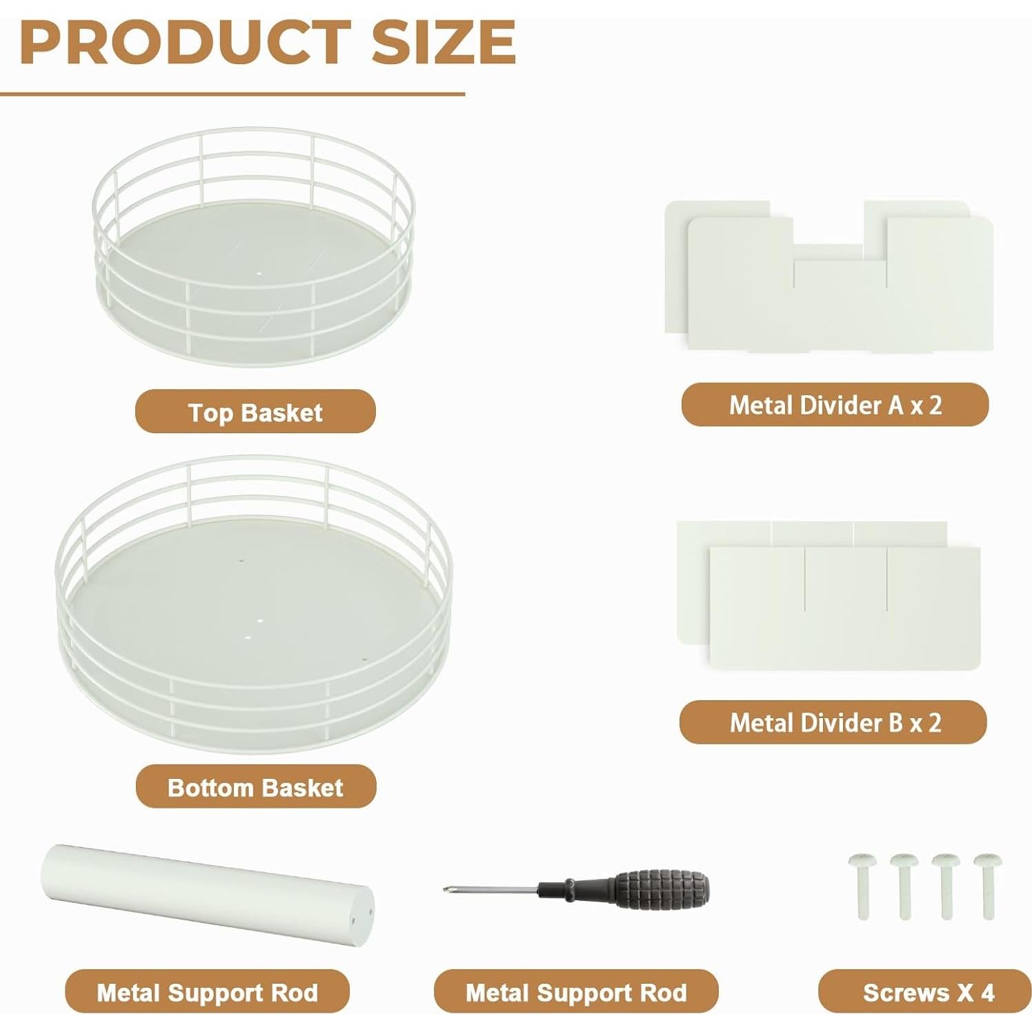 Organizador de Snacks NANAGIFTREE Lazy Susan 2 Niveles 30.8cm