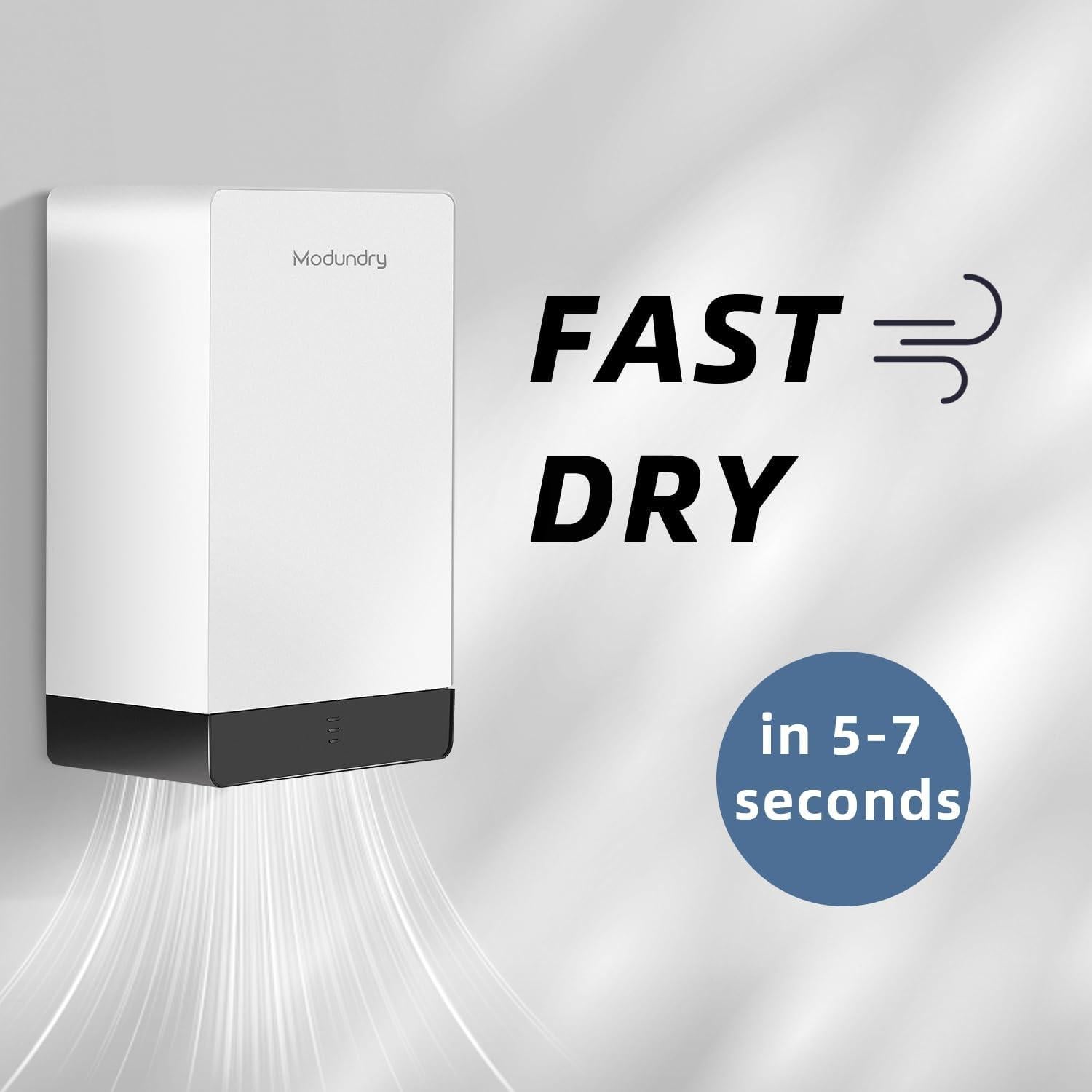 Secador de Manos Automático Modundry Blanco 1000W 80 m/s