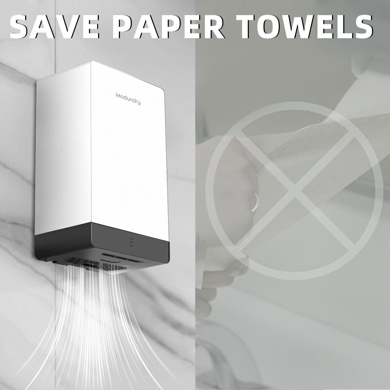 Secador de Manos Automático Modundry Blanco 1000W 80 m/s