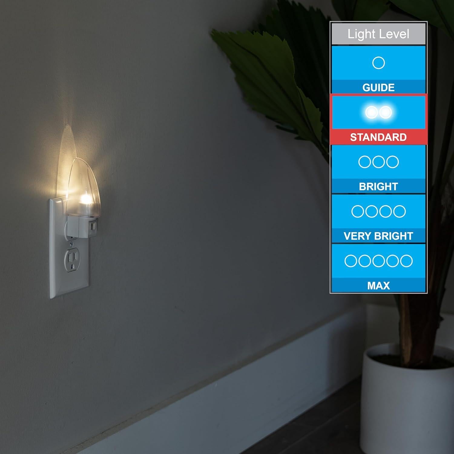 Luz Nocturna LED Jasco 11140 Manual Blanco Cálido 9.53 cm