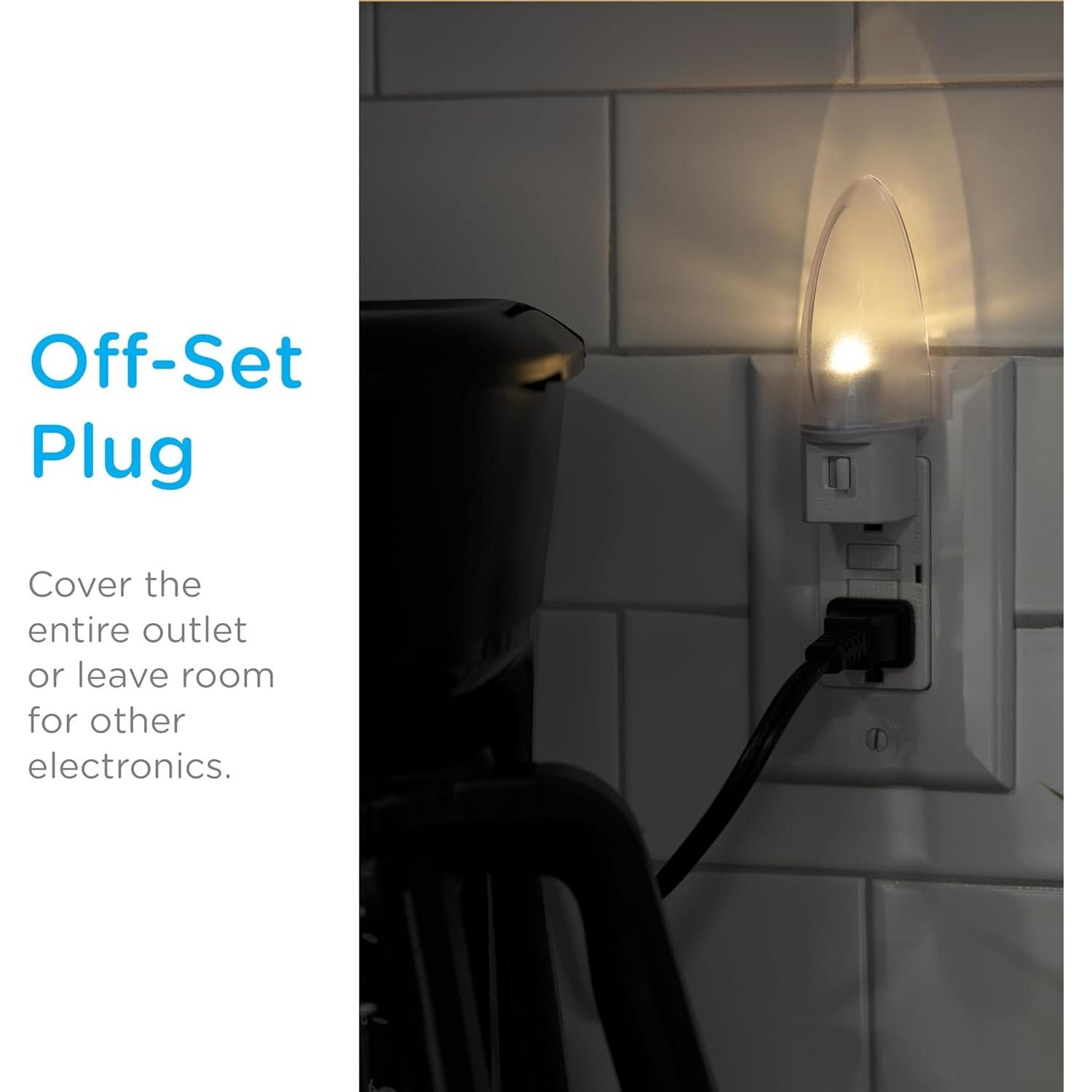 Luz Nocturna LED Jasco 11140 Manual Blanco Cálido 9.53 cm