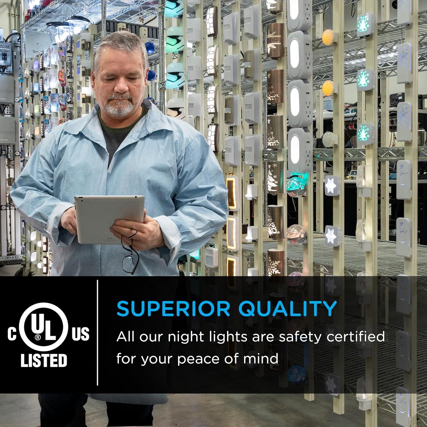 Luz Nocturna LED Jasco 11140 Manual Blanco Cálido 9.53 cm