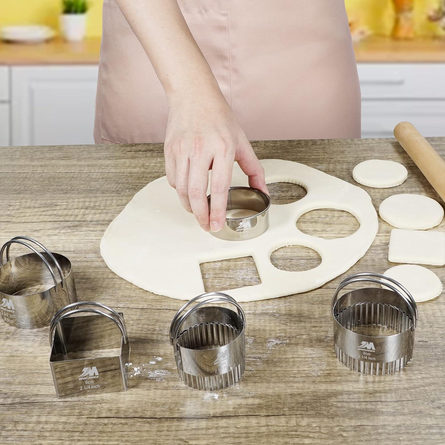 Juego de Cortadores de Galletas Redondos M JINGMEI 12 Piezas