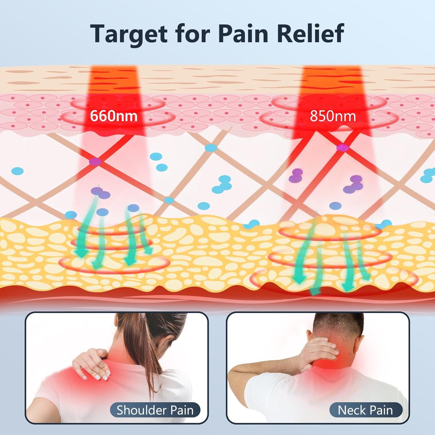 Almohadilla de Luz Roja Inalámbrica Comfytemp 19W para Cuello