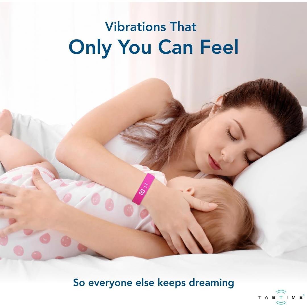 Reloj Recordatorio Vibrante TabTime Negro Pequeño 10 Alarmas