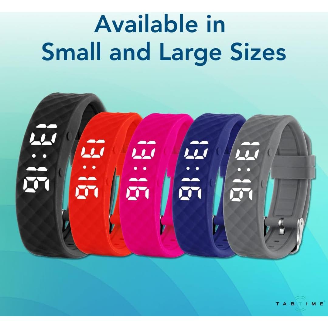 Reloj Recordatorio Vibrante TabTime Negro Pequeño 10 Alarmas