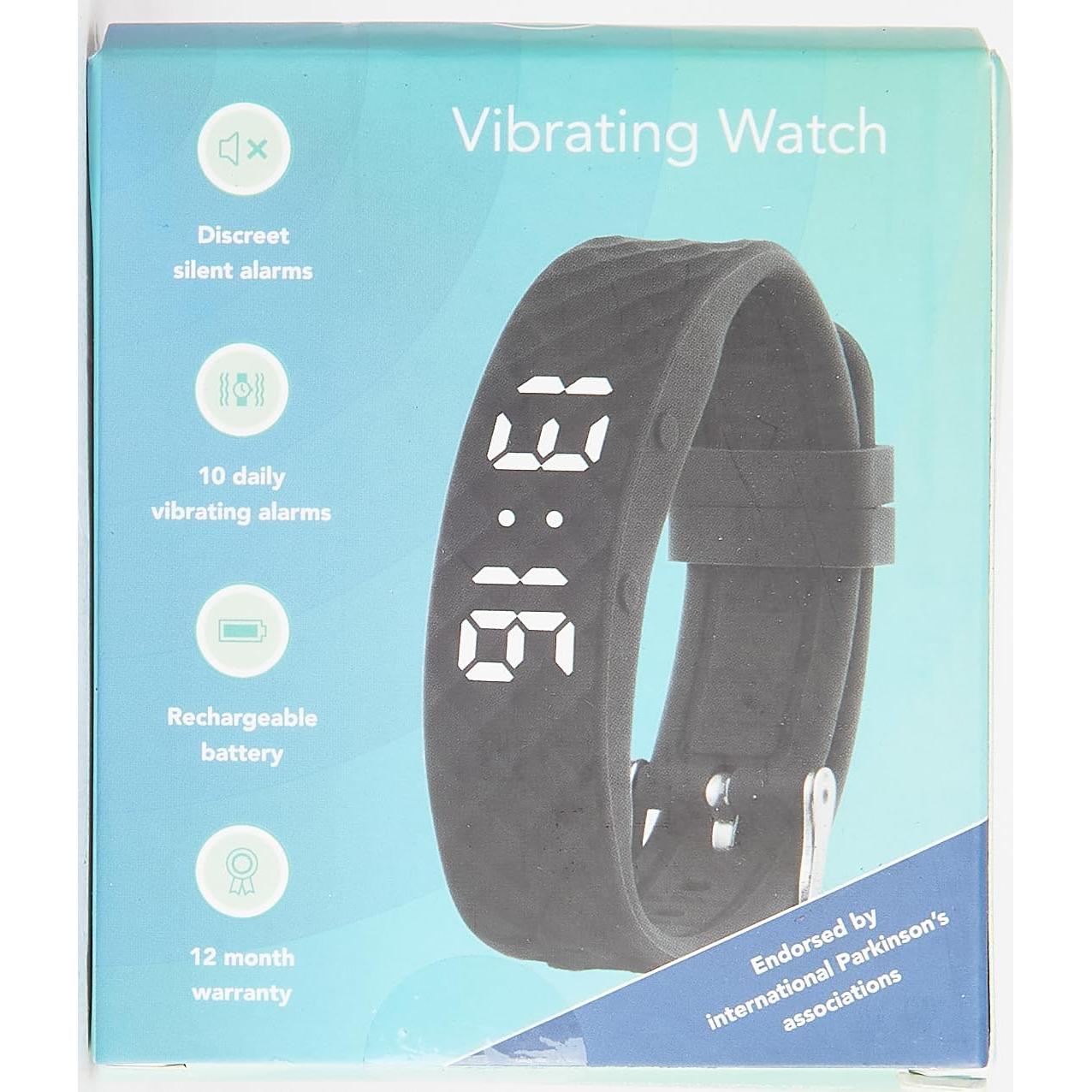 Reloj Recordatorio Vibrante TabTime Negro Pequeño 10 Alarmas