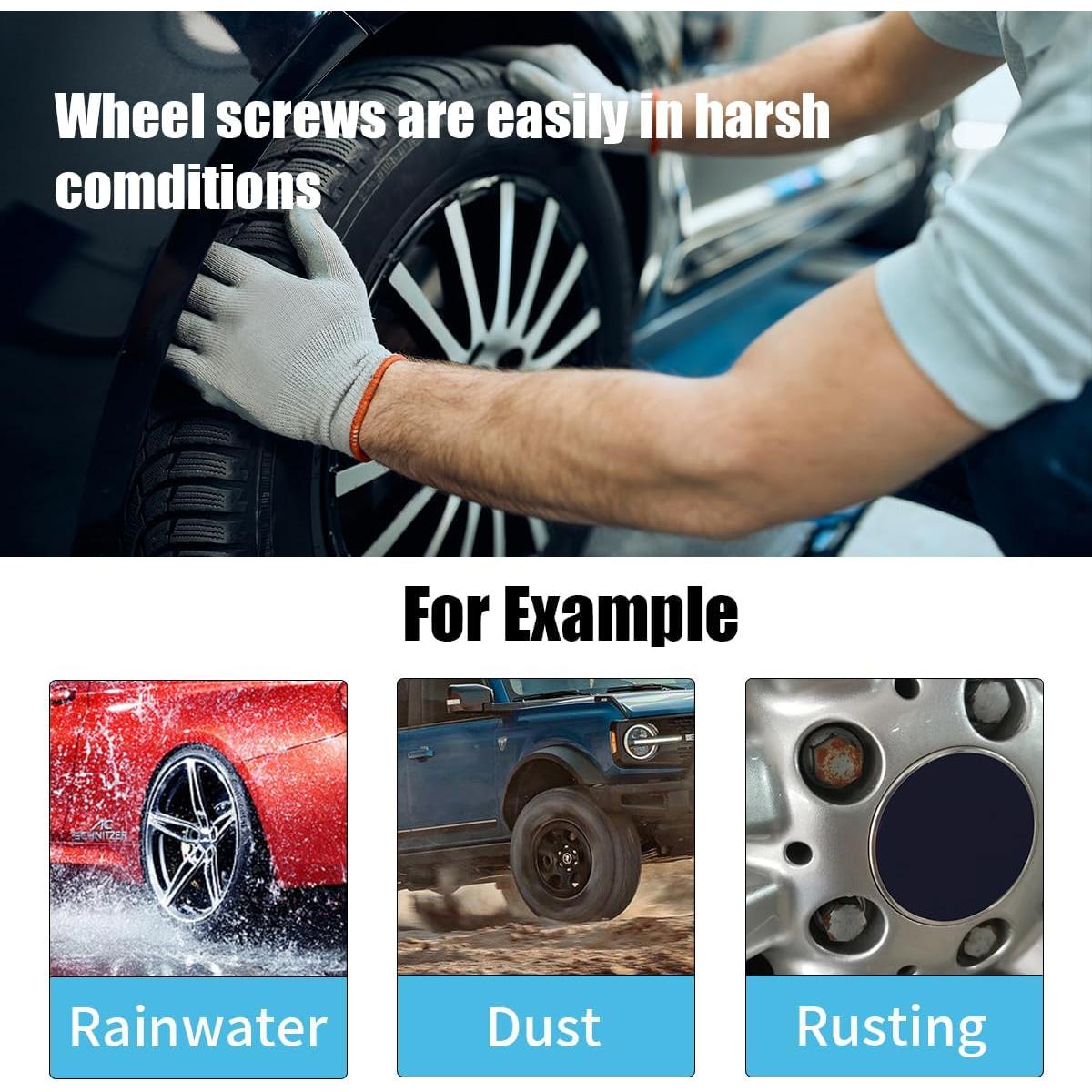 20 Cubiertas de Tuercas de Rueda JOYCOURT 17mm con Herramienta