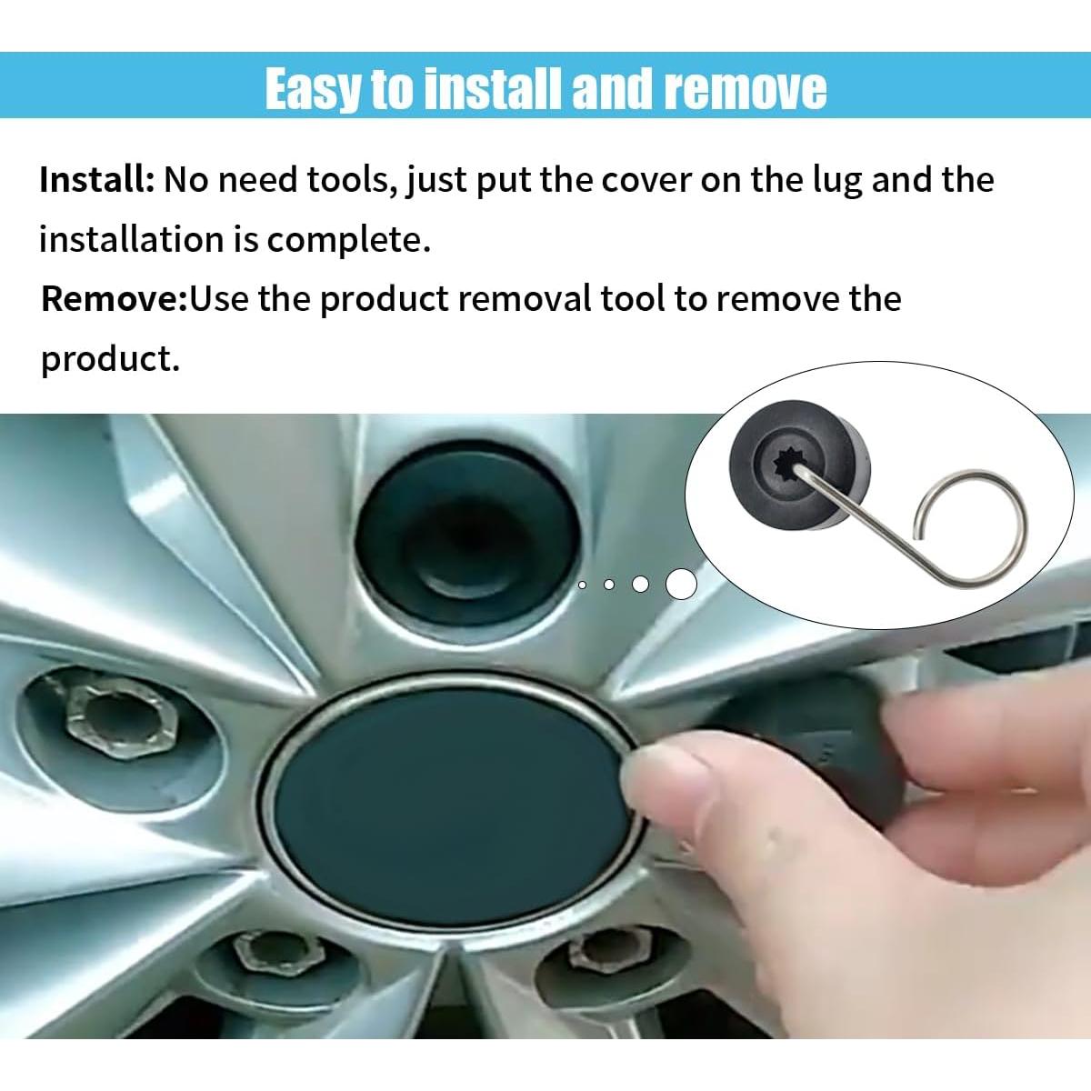 20 Cubiertas de Tuercas de Rueda JOYCOURT 17mm con Herramienta