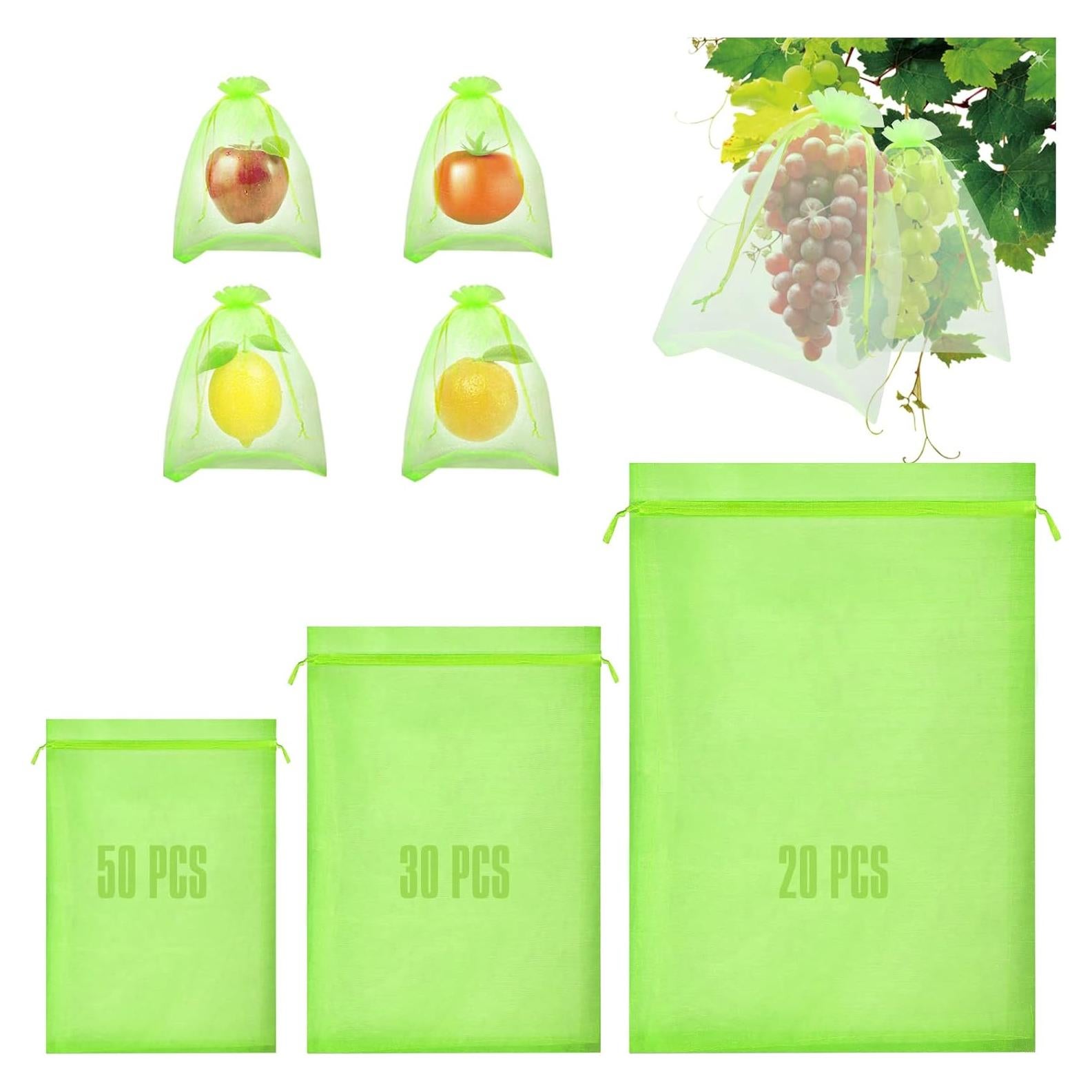 Bolsas de Protección de Frutas RIFNY 100 Pcs Malla Verde