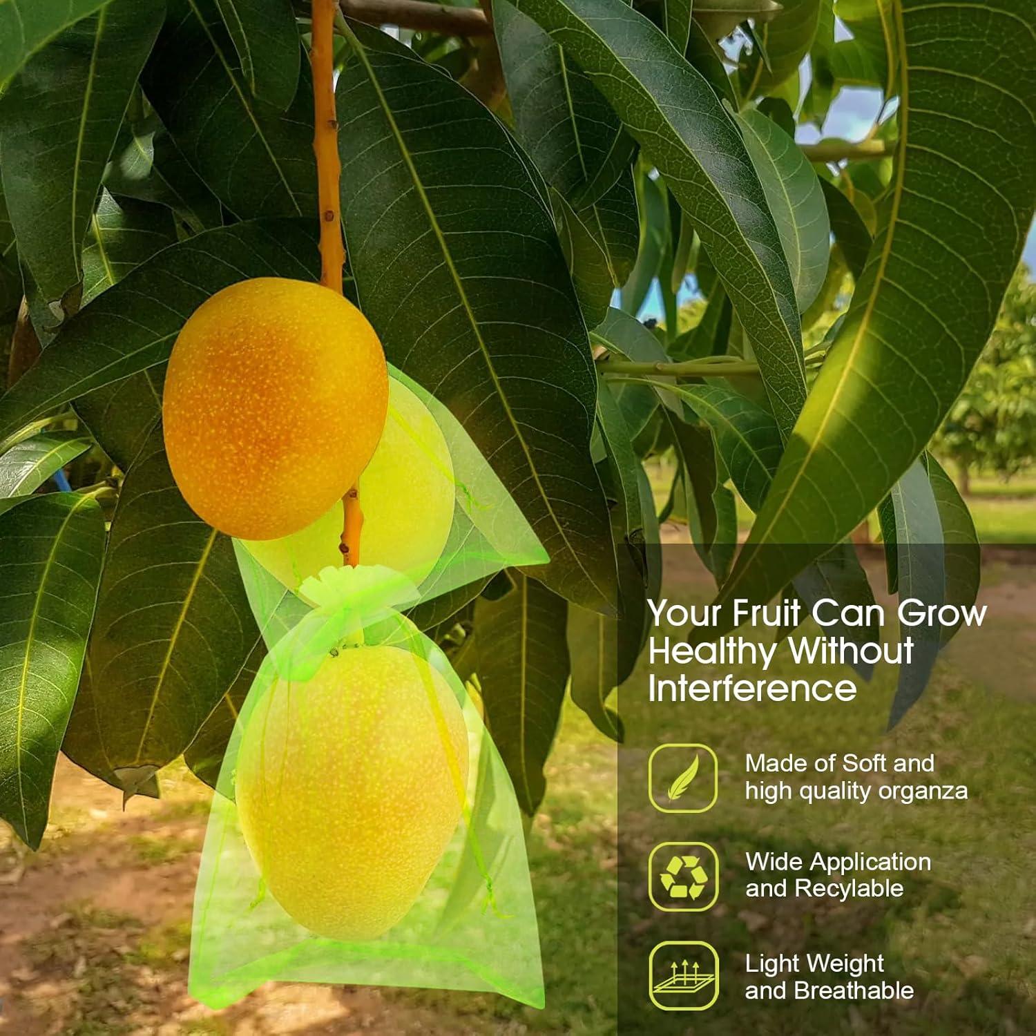 Bolsas de Protección de Frutas RIFNY 100 Pcs Malla Verde