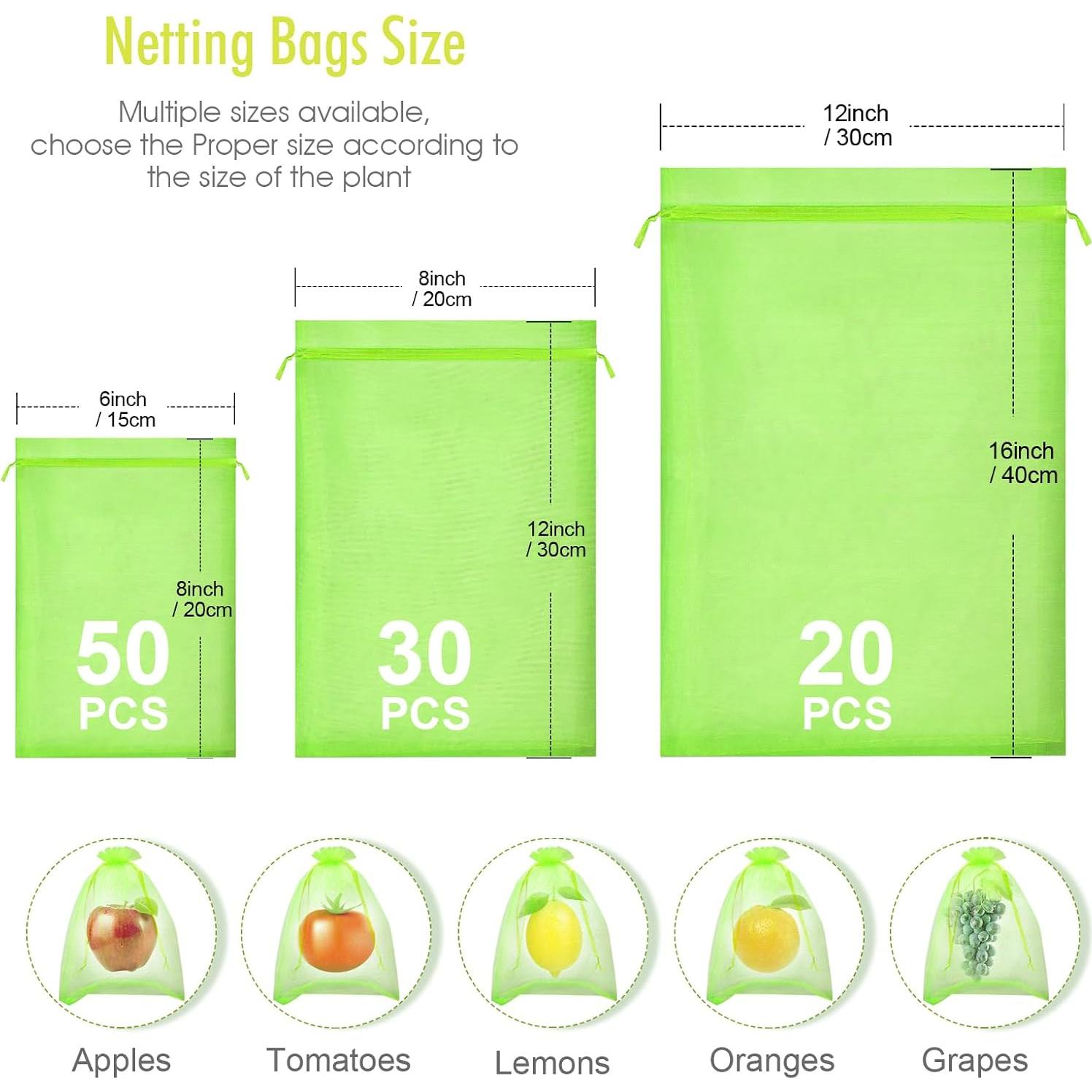 Bolsas de Protección de Frutas RIFNY 100 Pcs Malla Verde