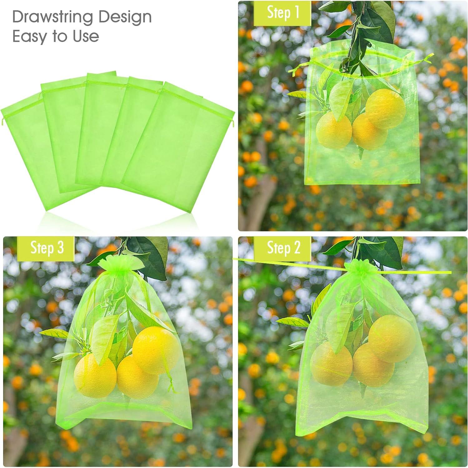Bolsas de Protección de Frutas RIFNY 100 Pcs Malla Verde