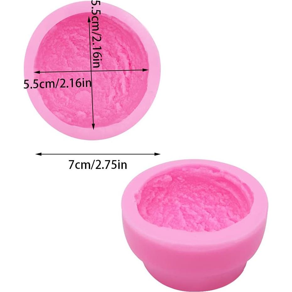 3 Moldes de Silicona KuuGuu en Forma de Bola de Helado 6.99cm