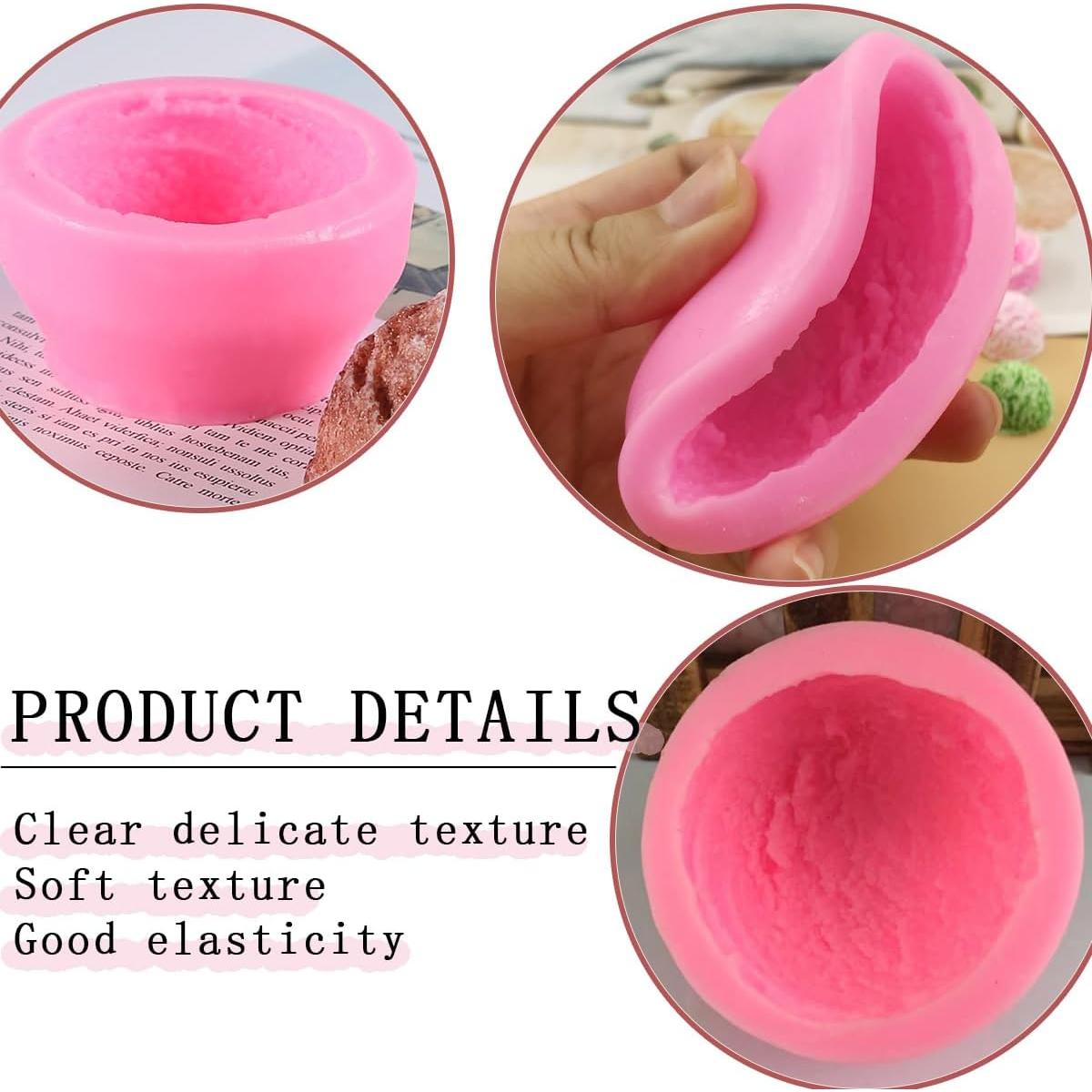 3 Moldes de Silicona KuuGuu en Forma de Bola de Helado 6.99cm