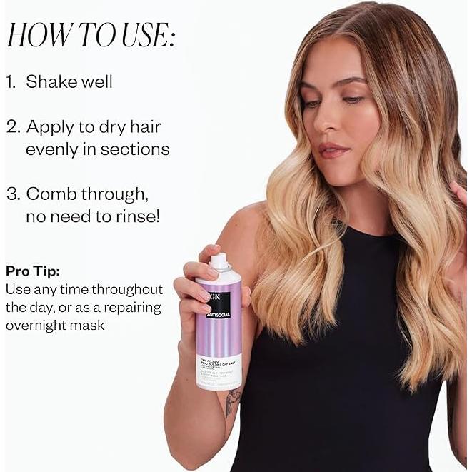 Conjunto de Tratamiento para Cabello IGK Antisocial y Espirulina