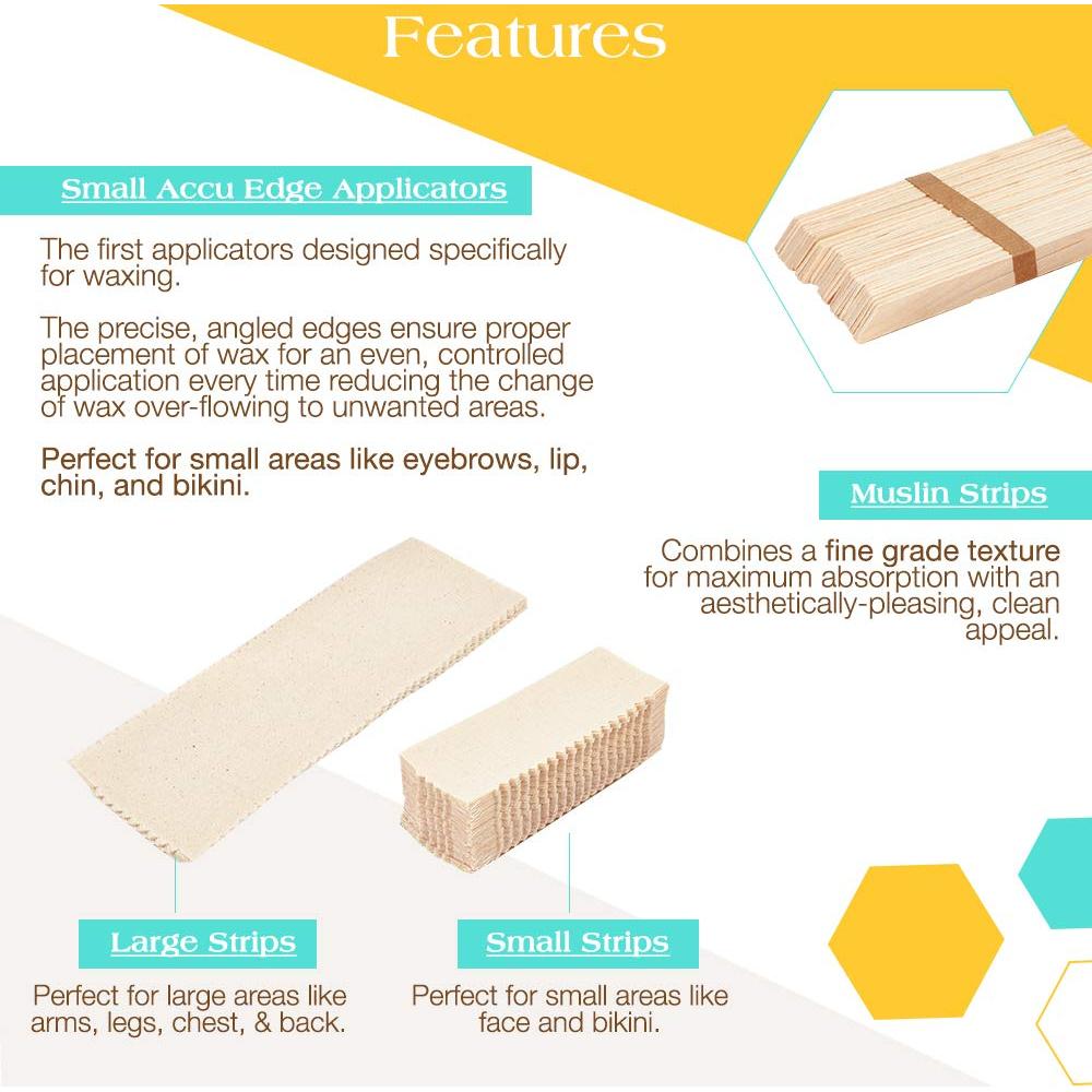 Kit de Depilación con Cera GiGi - Aplicadores y Tiras Muselina
