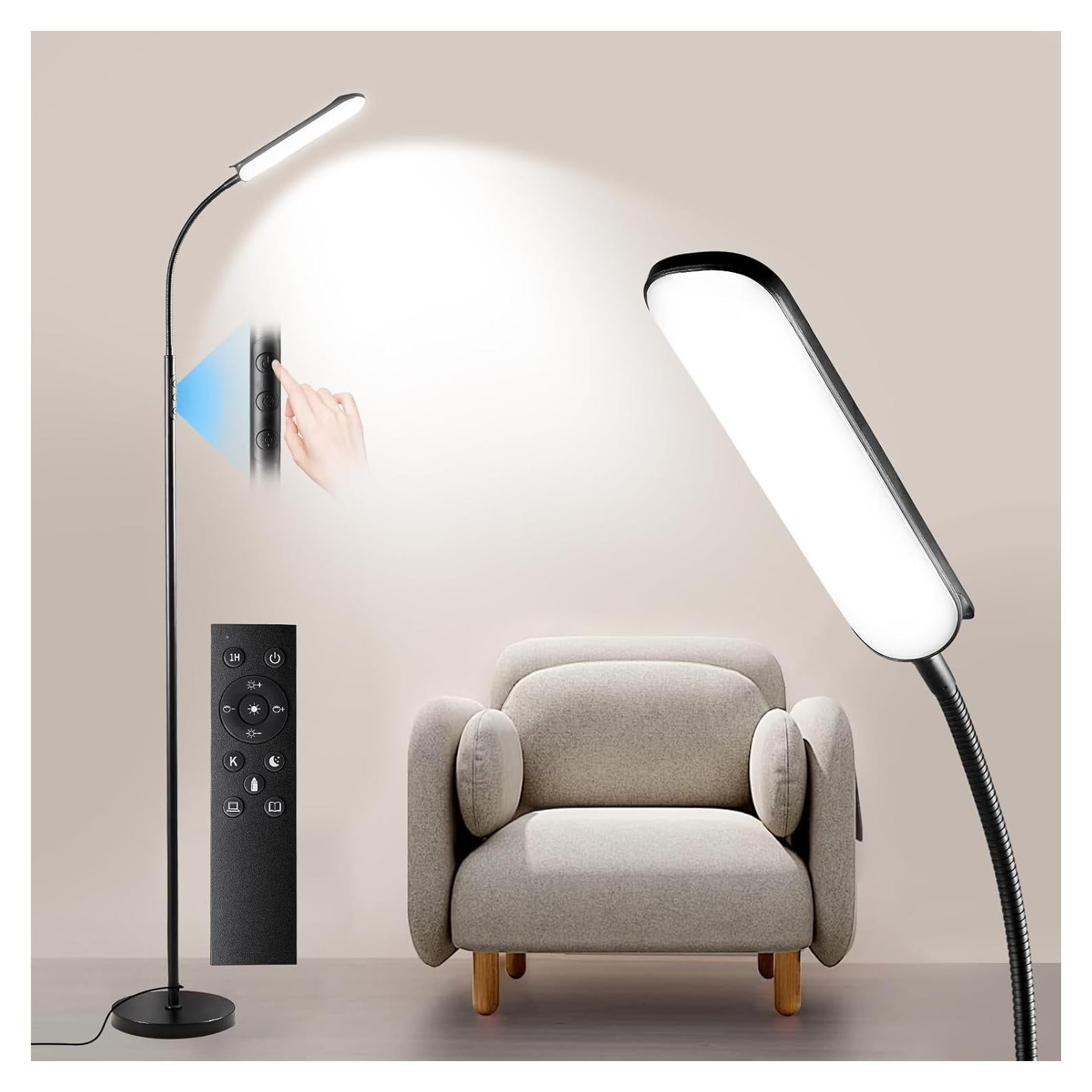 Lámpara de Pie LED Yikuneng 18W Regulable con Control Remoto