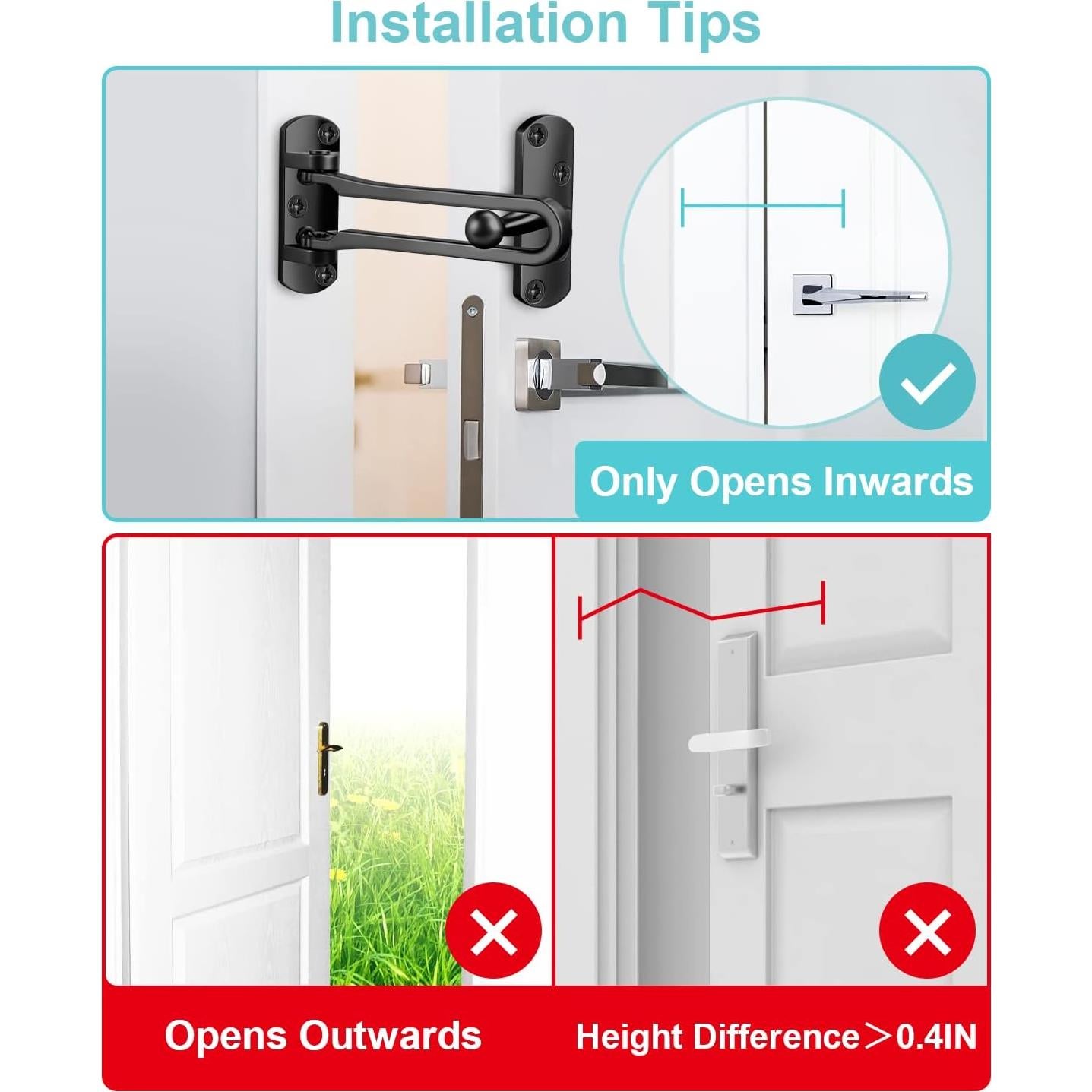 Cerradura de Barra Oscilante CRANACH Negra - Seguridad para Puertas