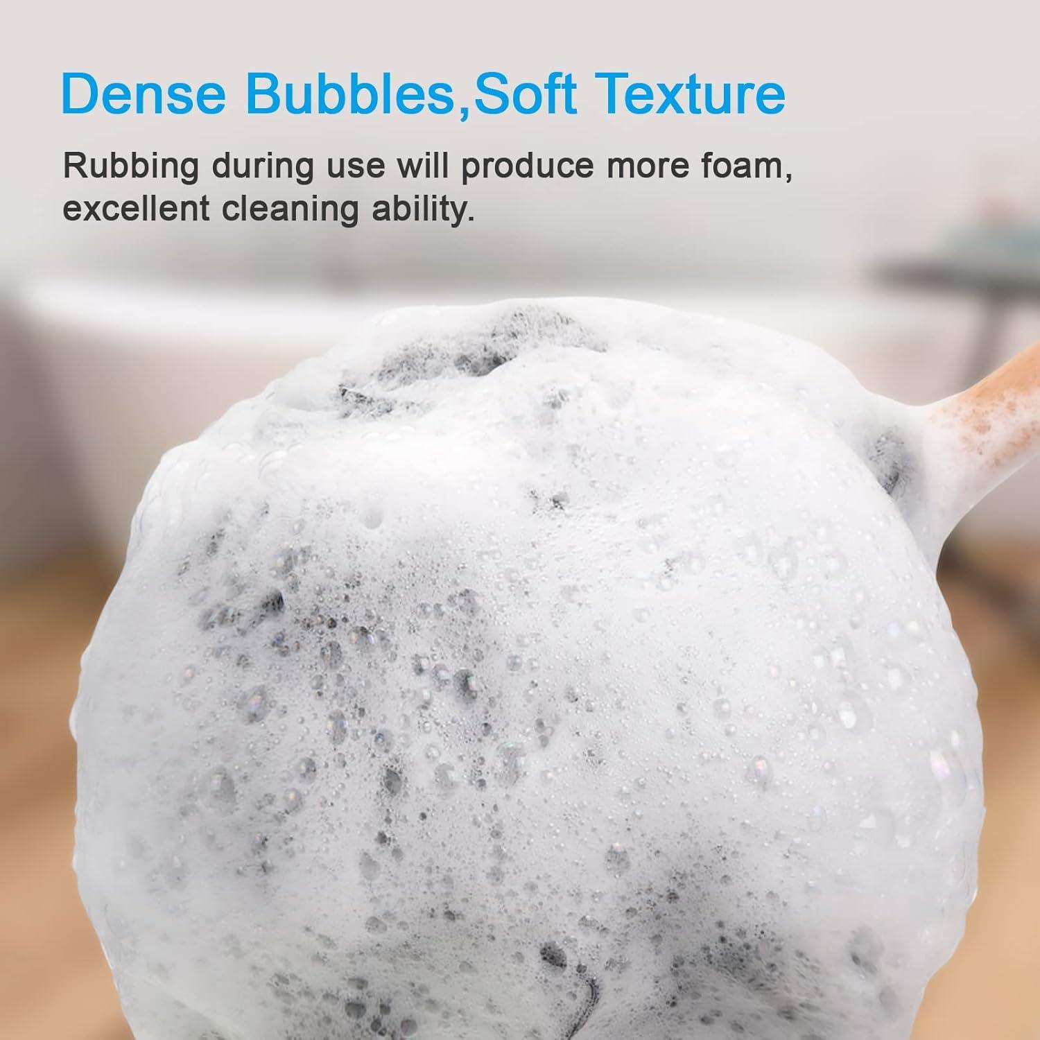 Esponja de Ducha AmazerBath con Mango de Madera 43 cm - Negra