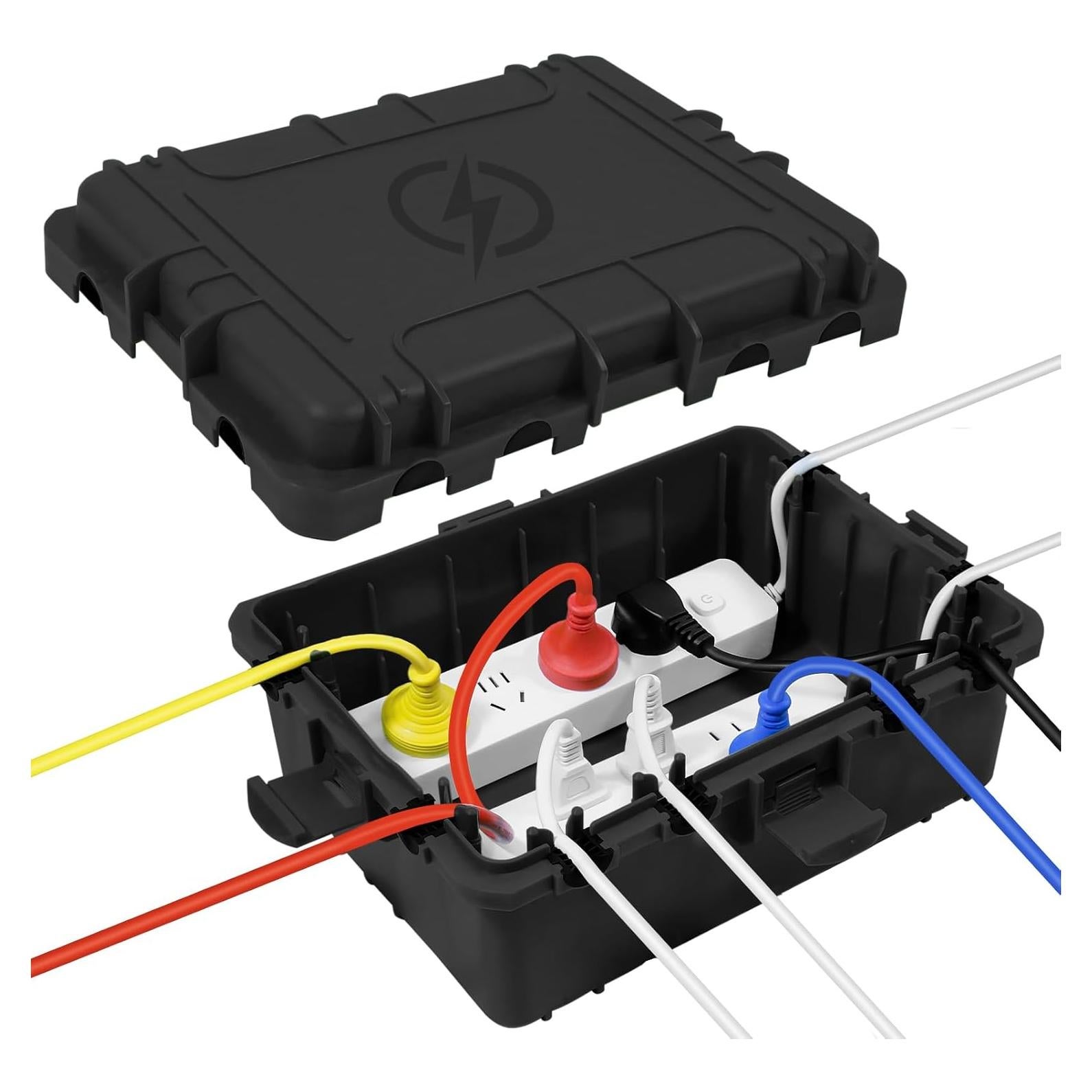 Caja Eléctrica Exterior Impermeable OUTDSPLY IP54 Negra 30.48x22.86cm