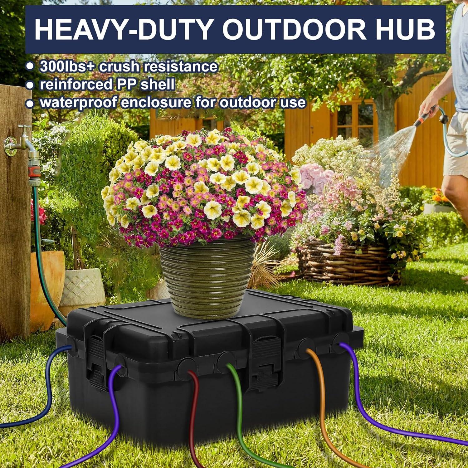 Caja Eléctrica Exterior Impermeable OUTDSPLY IP54 Negra 30.48x22.86cm