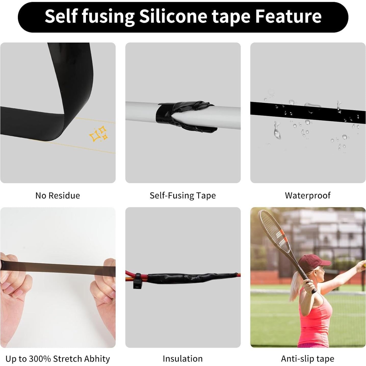 Cinta de Rescate Auto-Fusionante Copatocacy 2.54cm x 10.06m Negra