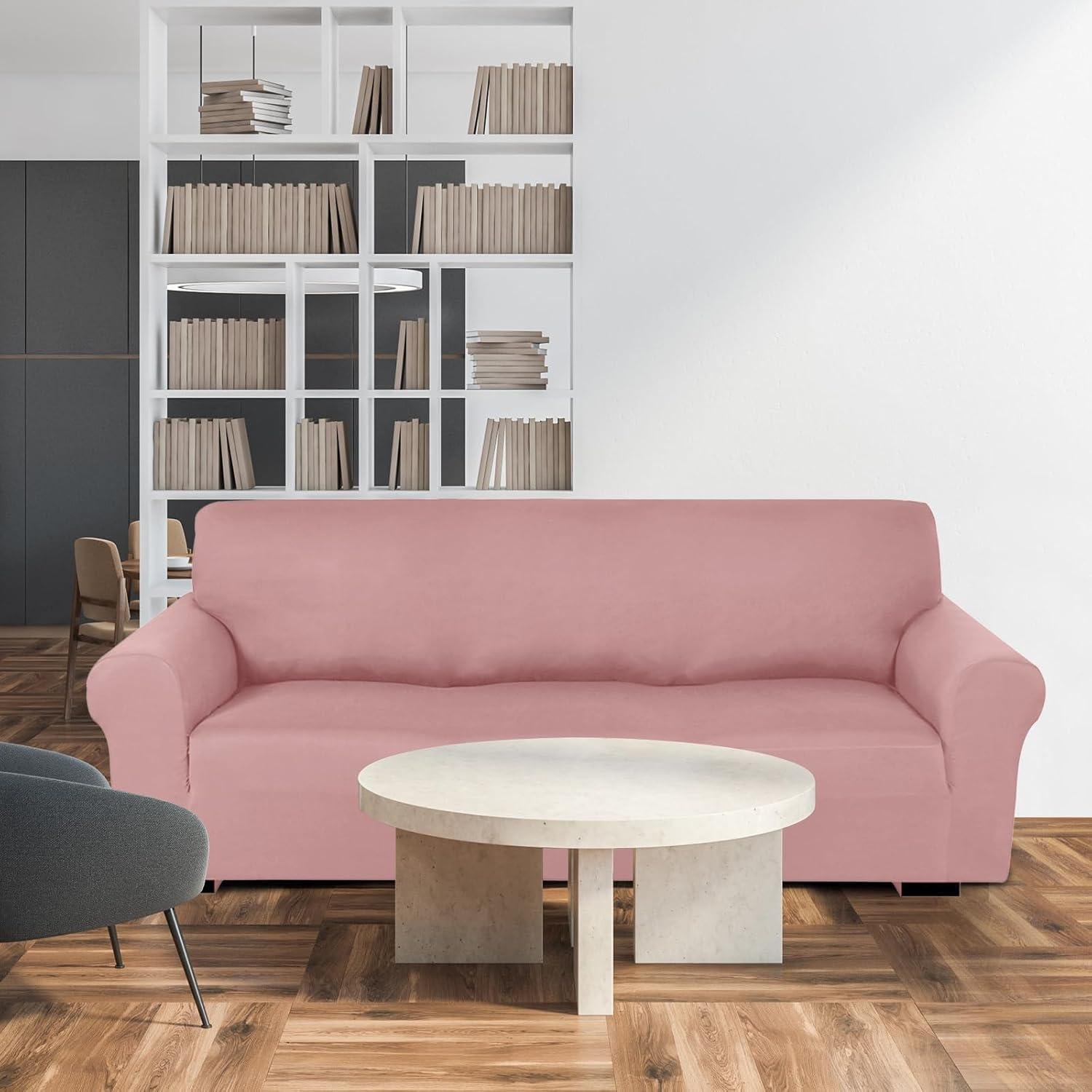 Juego de Fundas para Sofá Peryiter 3 Piezas Rosa Claro