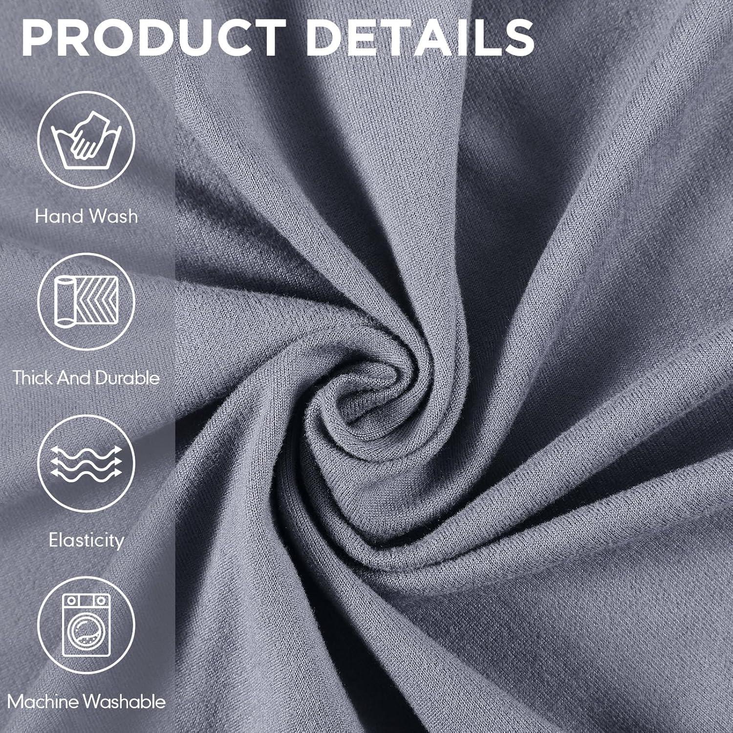 Juego de Fundas para Sofá Peryiter 3 Piezas Gris Claro