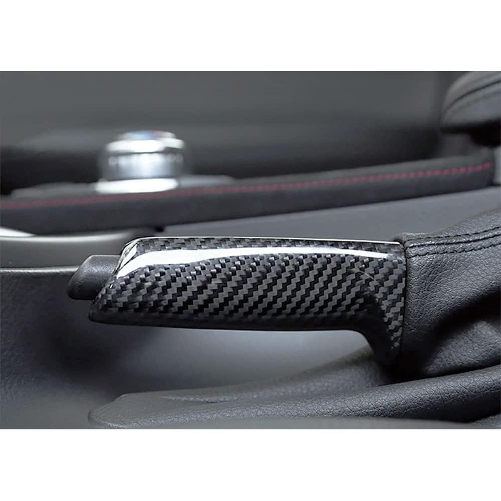 Mango de Freno de Mano iJDMTOY Fibra de Carbono ABS Compatible BMW