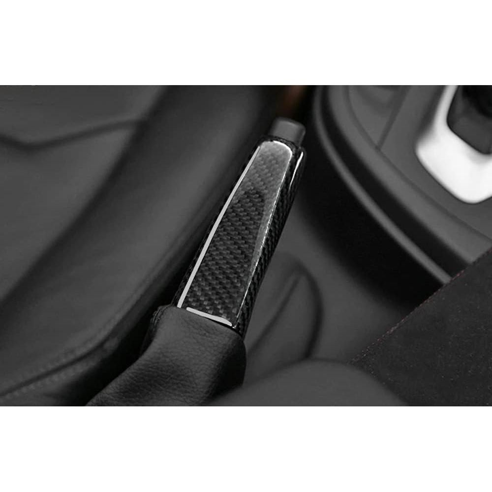 Mango de Freno de Mano iJDMTOY Fibra de Carbono ABS Compatible BMW