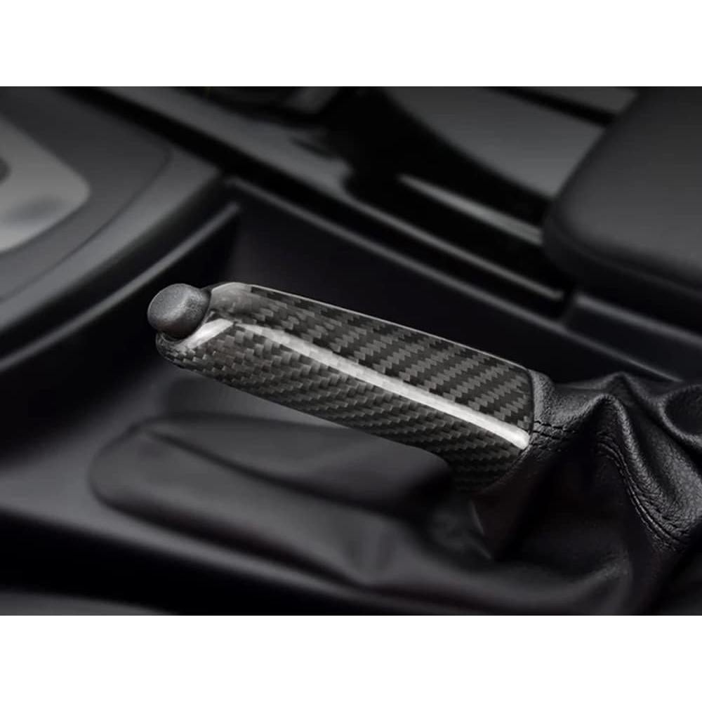 Mango de Freno de Mano iJDMTOY Fibra de Carbono ABS Compatible BMW