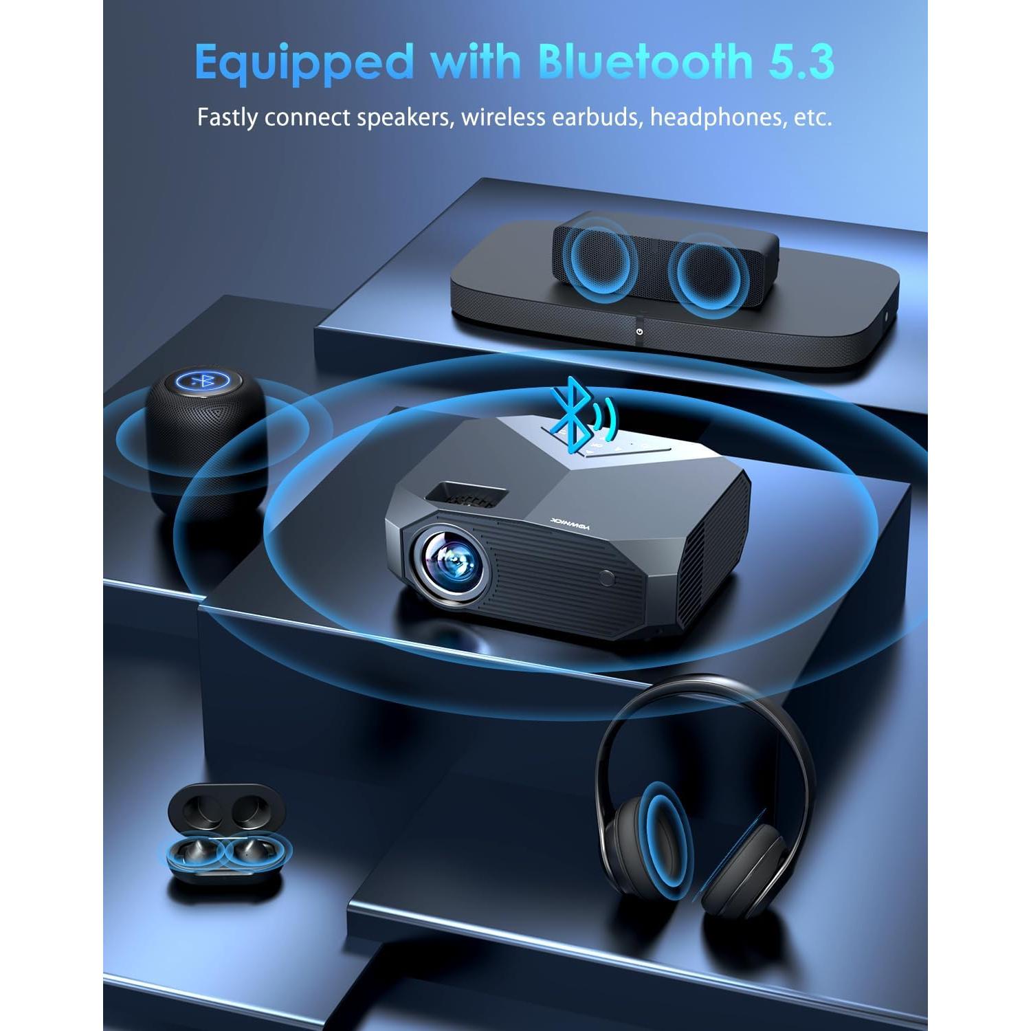 Proyector YOWHICK DP03 4K WiFi Bluetooth Nativo 1080P 20000L