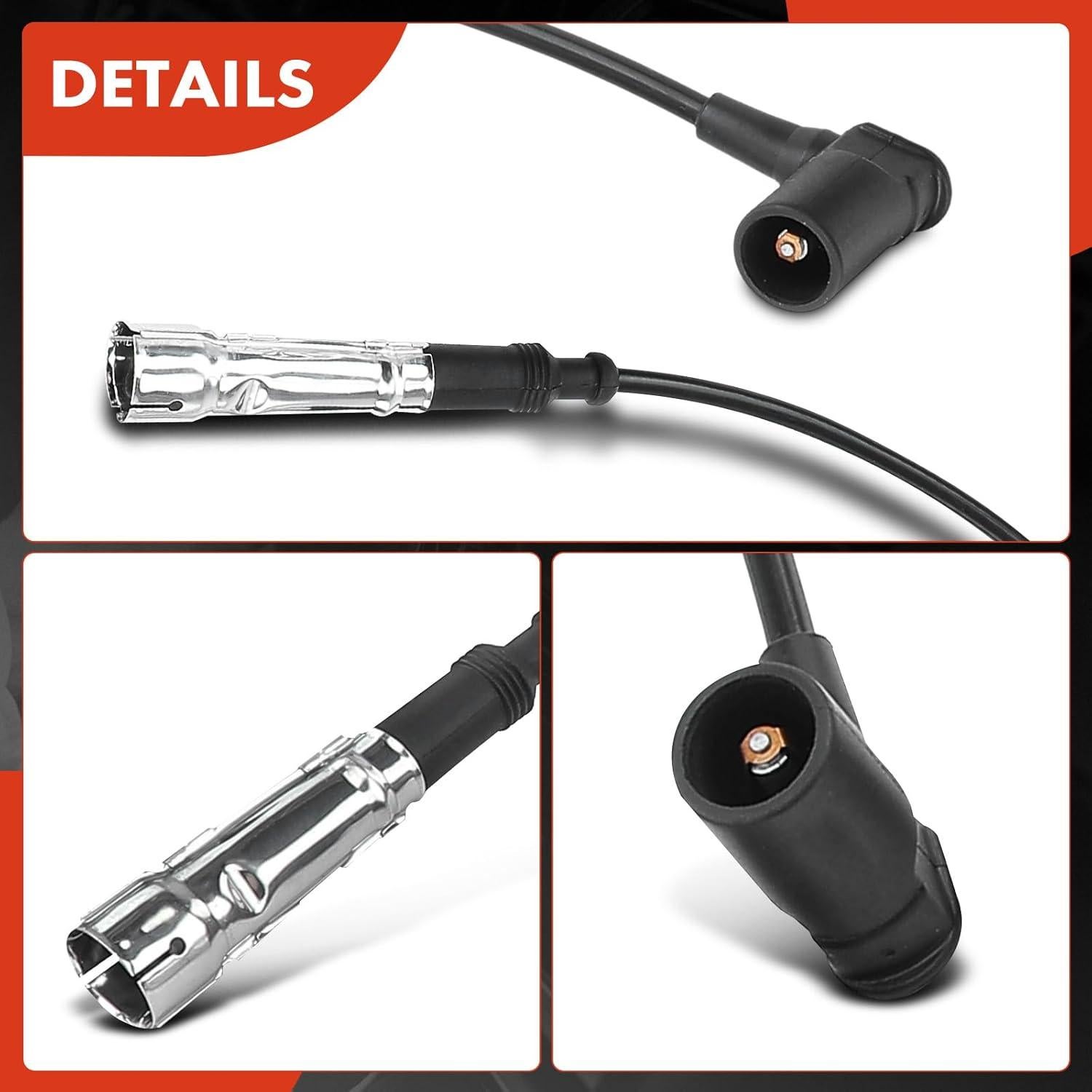 Cable de Bujía A-Premium para Mercedes-Benz W126 9 Piezas