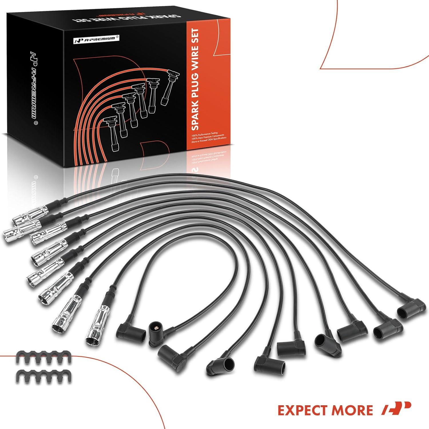 Cable de Bujía A-Premium para Mercedes-Benz W126 9 Piezas
