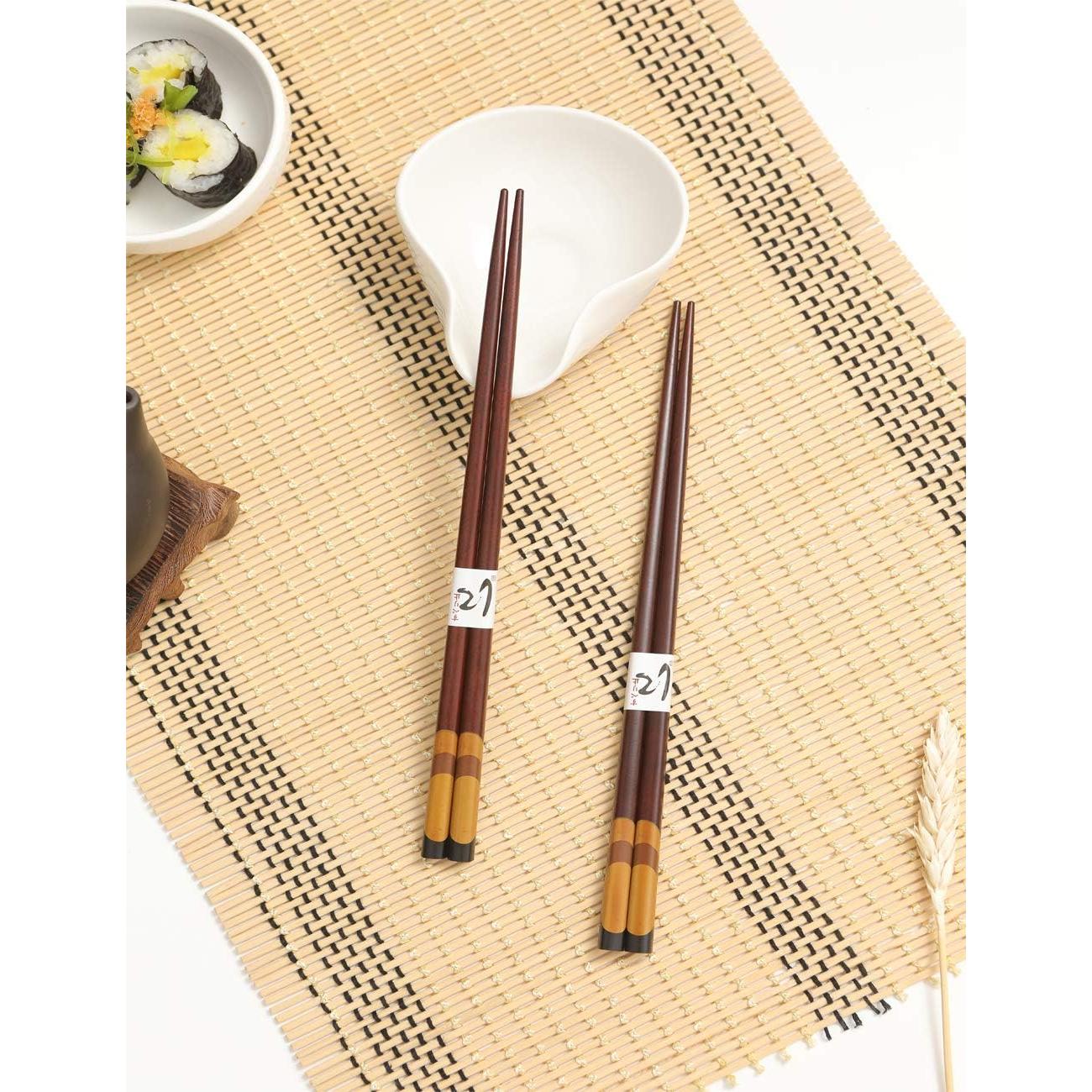 Juego de Palillos de Madera Natural Antideslizantes 5 Pares