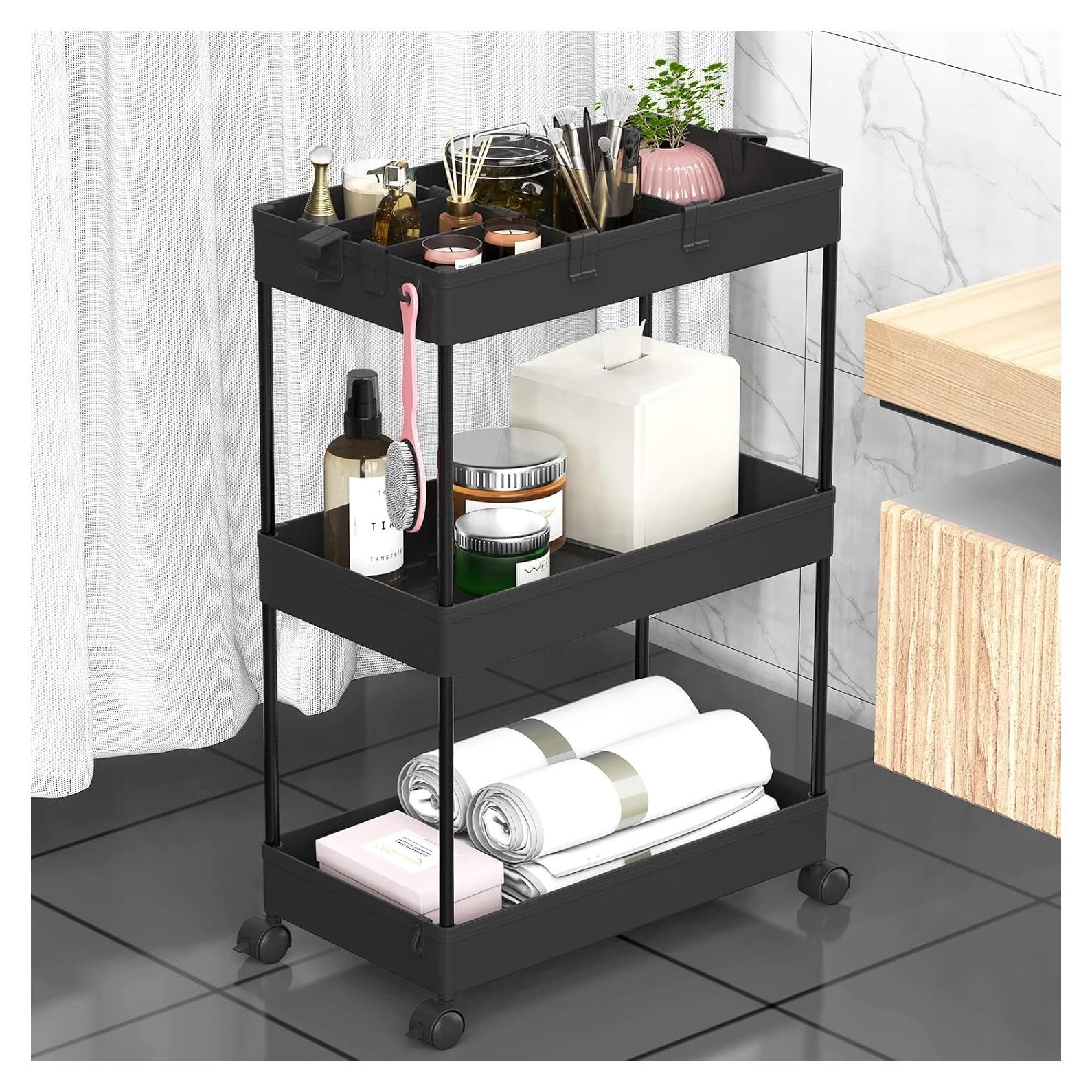 Carro Rodante SPACELEAD 3 Niveles Negro, Almacenamiento Móvil