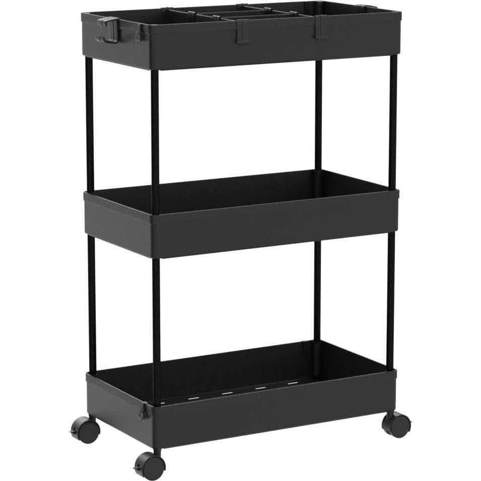 Carro Rodante SPACELEAD 3 Niveles Negro, Almacenamiento Móvil