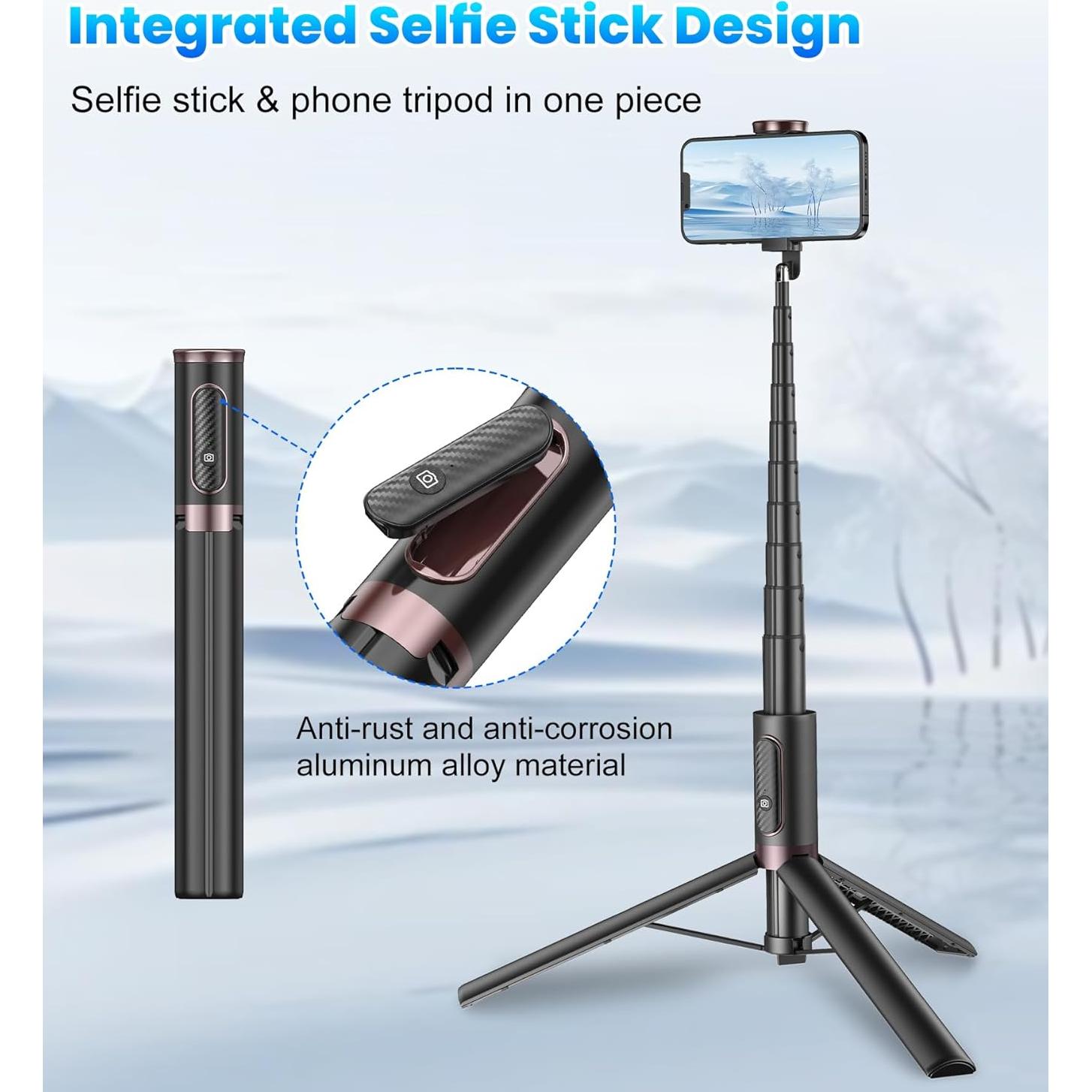 Bastón de Selfie TONEOF 67" con Trípode y Control Remoto