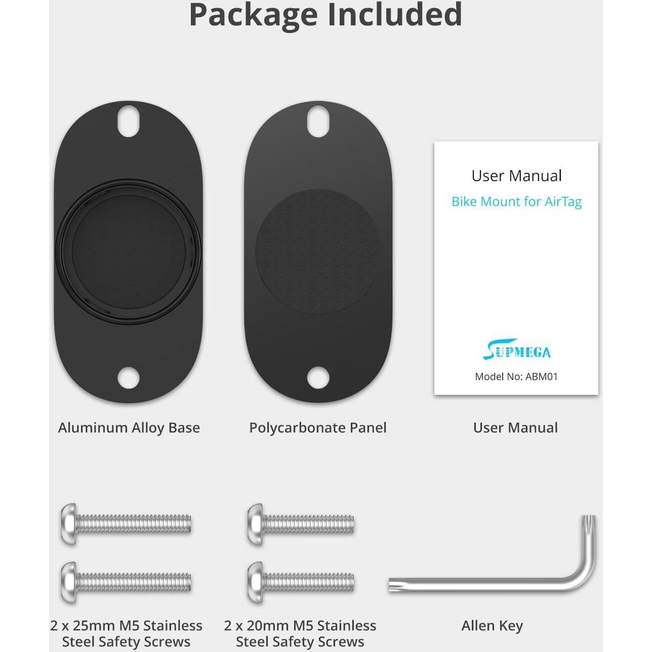Soporte para bicicleta AirTag SUPMEGA a prueba de agua