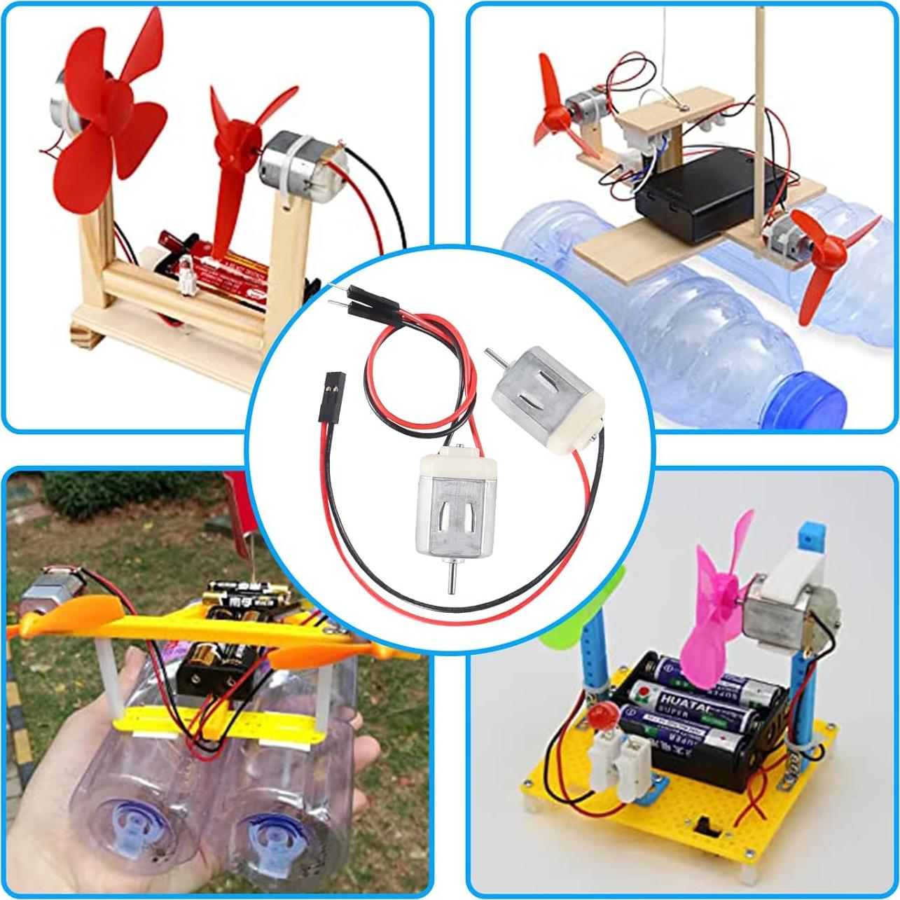 10 Motores DC Mini Tipo 130 QCCAN para Proyectos DIY 1.5V-6V