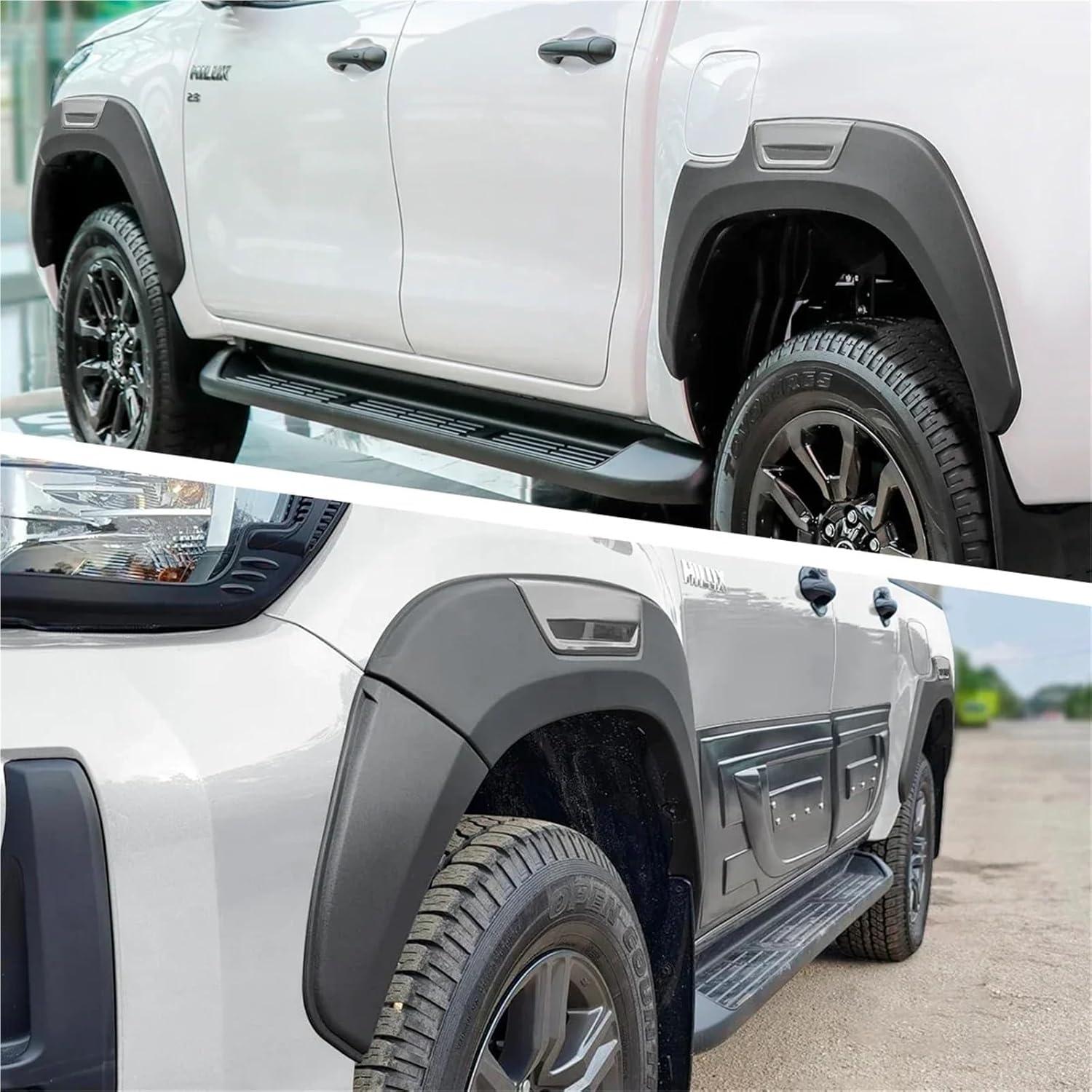 Guardabarros Fend Flares FIQUOPLAX para Toyota Hilux Revo 2015-2023 6pcs